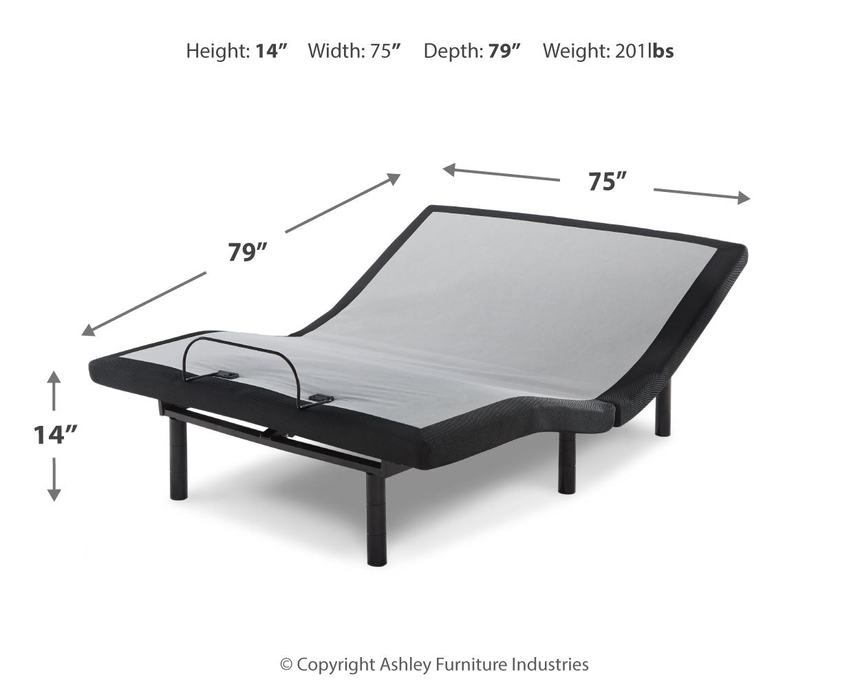 Chime 8 Inch Memory Foam White King Mattress and Adjustable Base