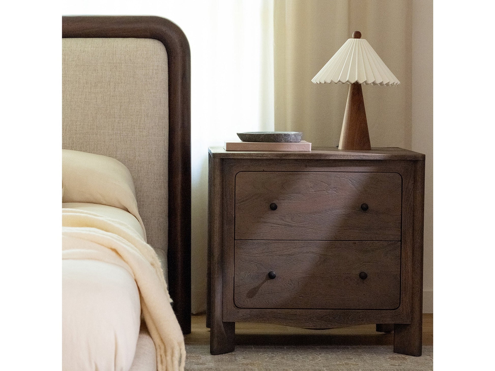 Mabel Dark Brown Nightstand - Ornate Home