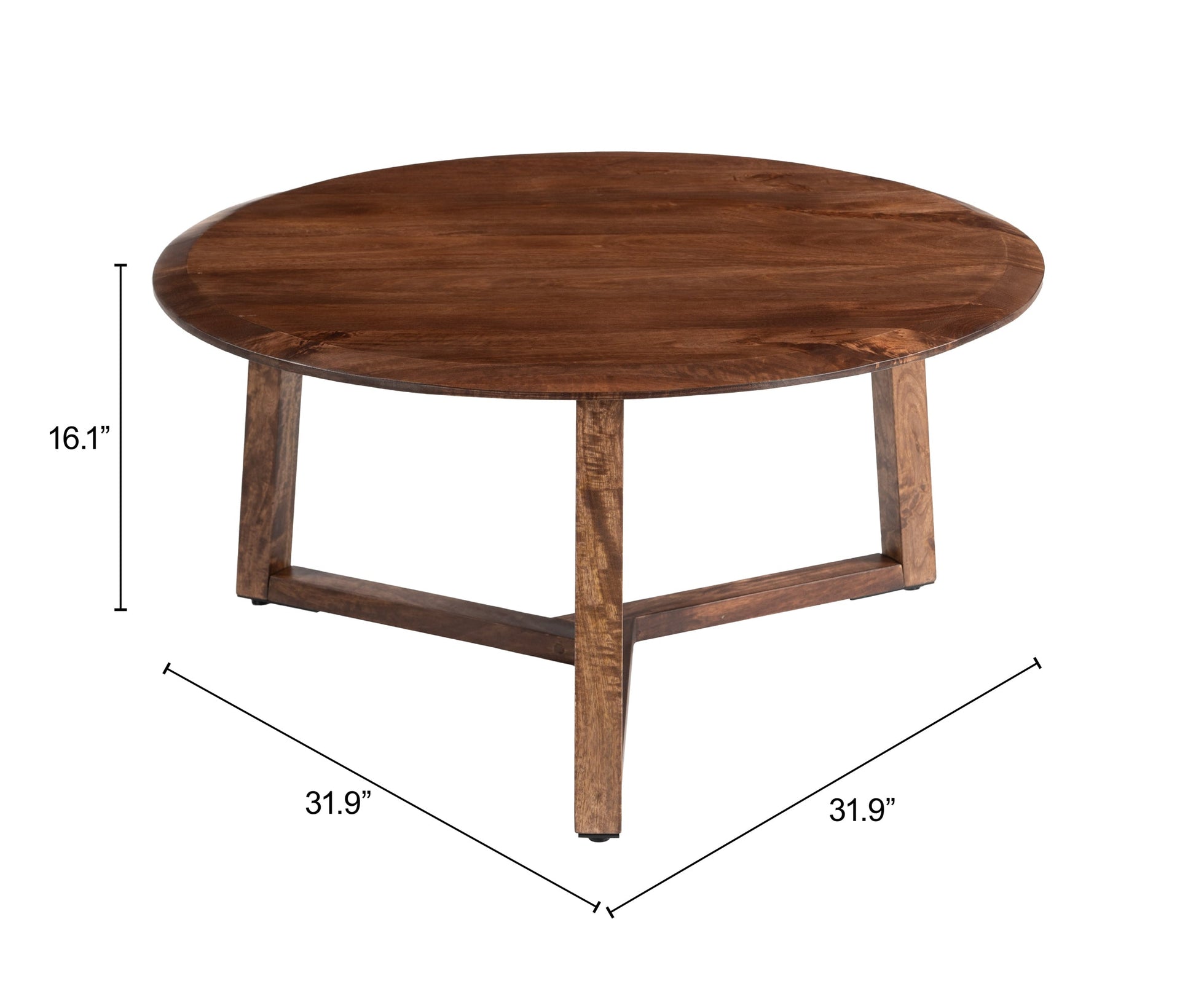 Macaria Walnut Coffee Table - Ornate Home