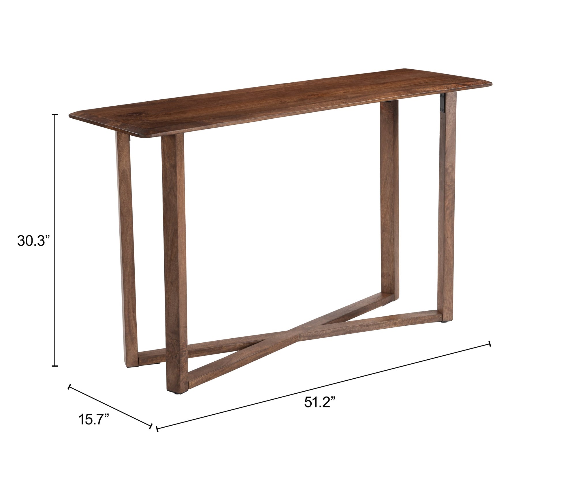 Macaria Walnut Console Table - Ornate Home
