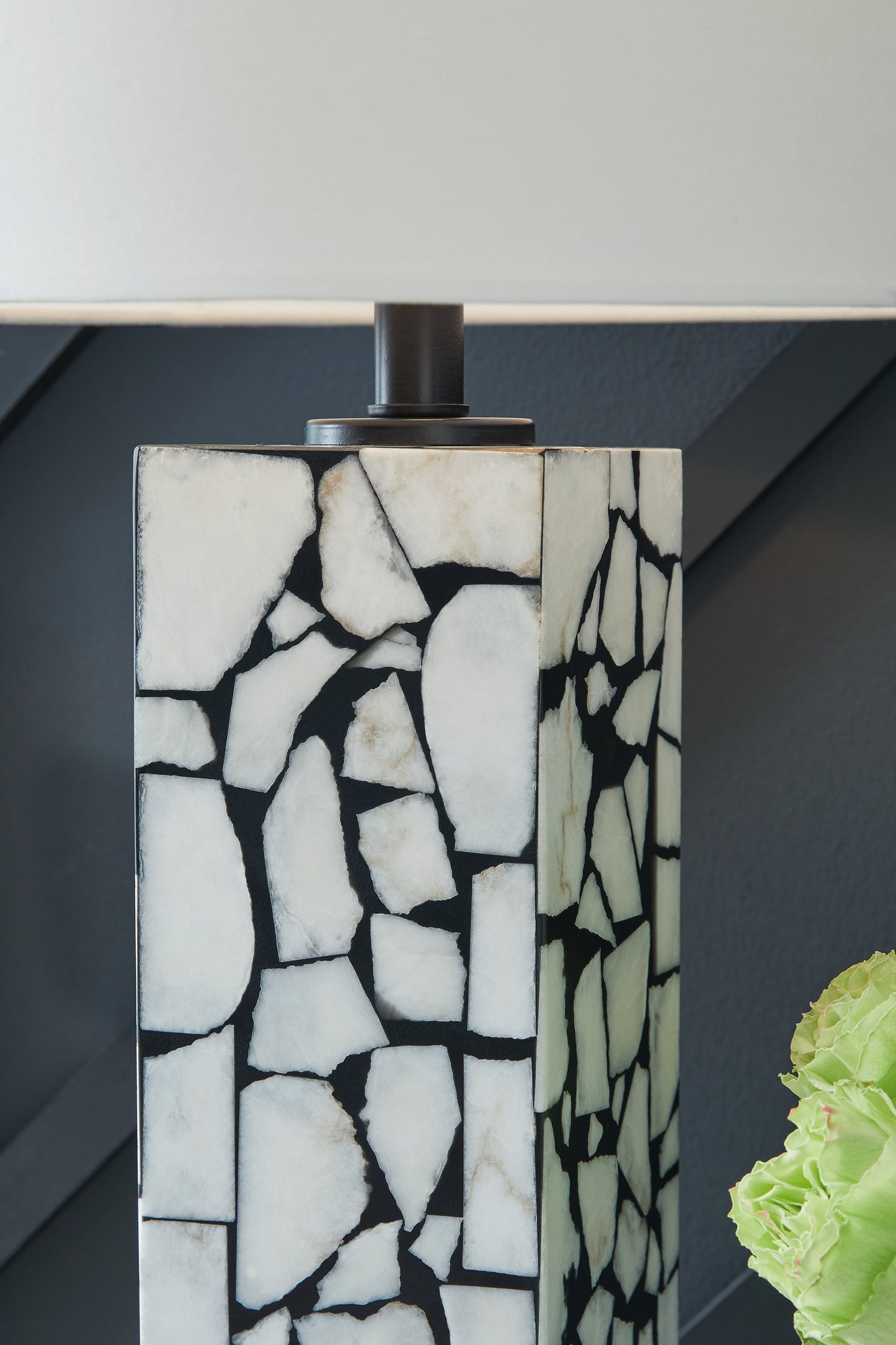 Macaria White/Black Table Lamp (Set of 2)- Viva Furn