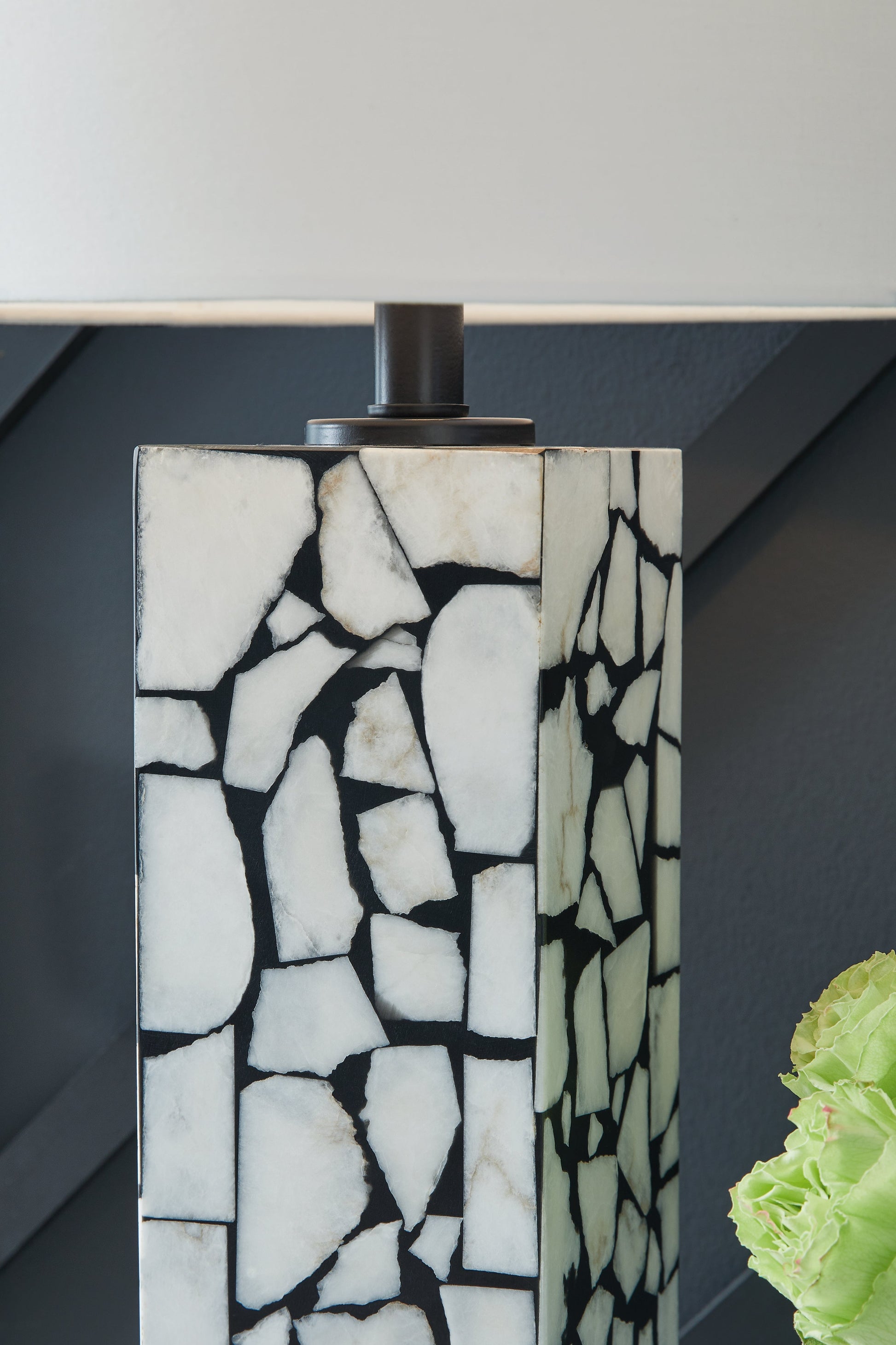 Macaria White/Black Table Lamp (Set of 2)- Viva Furn