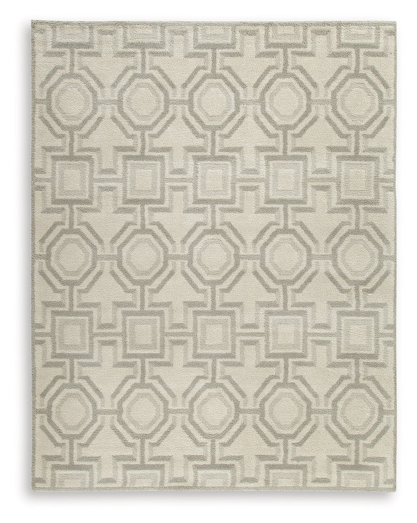 Maconville Ivory/Gray Large Rug- Viva Furn