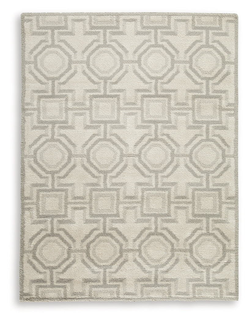 Maconville Ivory/Gray Medium Rug- Viva Furn