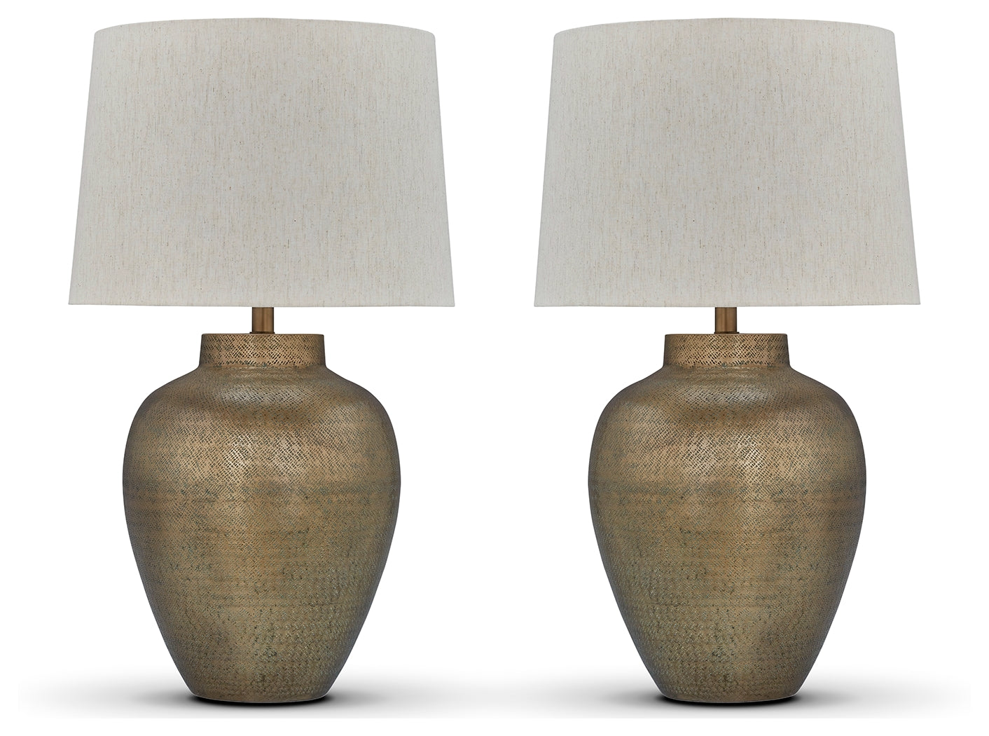 Madney Antique Gold 2-Piece Lamp Set- Viva Furn