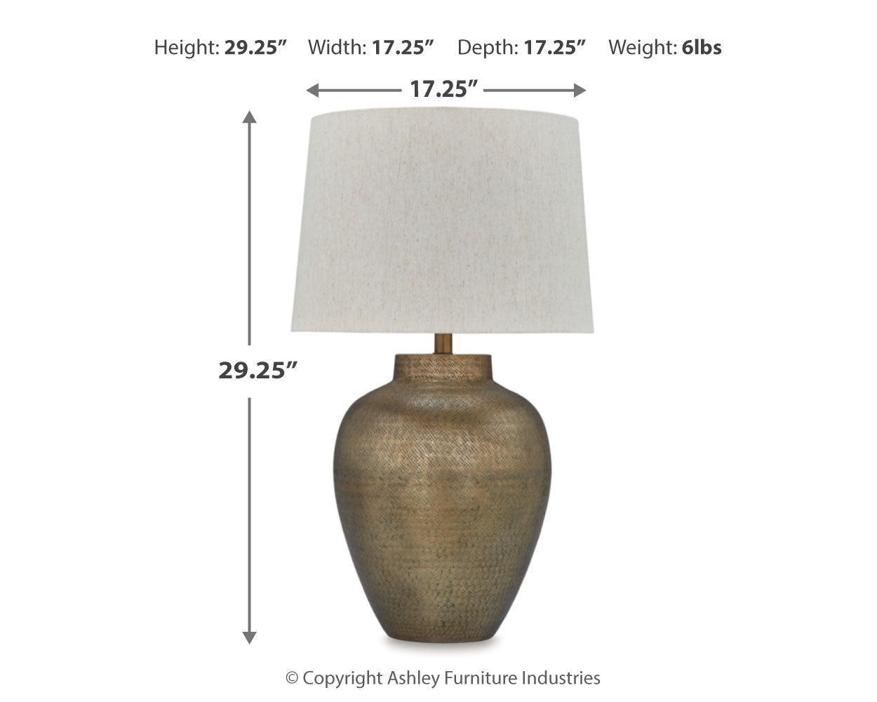 Madney Antique Gold 2-Piece Lamp Set- Viva Furn