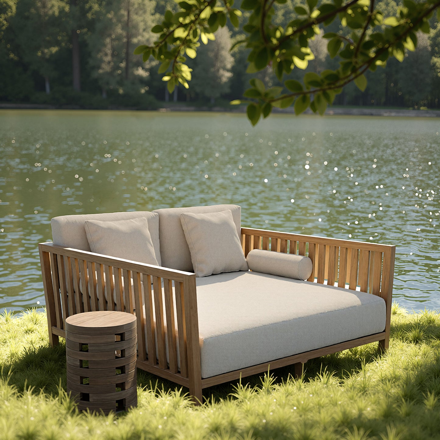 Mado Natural Outdoor Side Table - Ornate Home