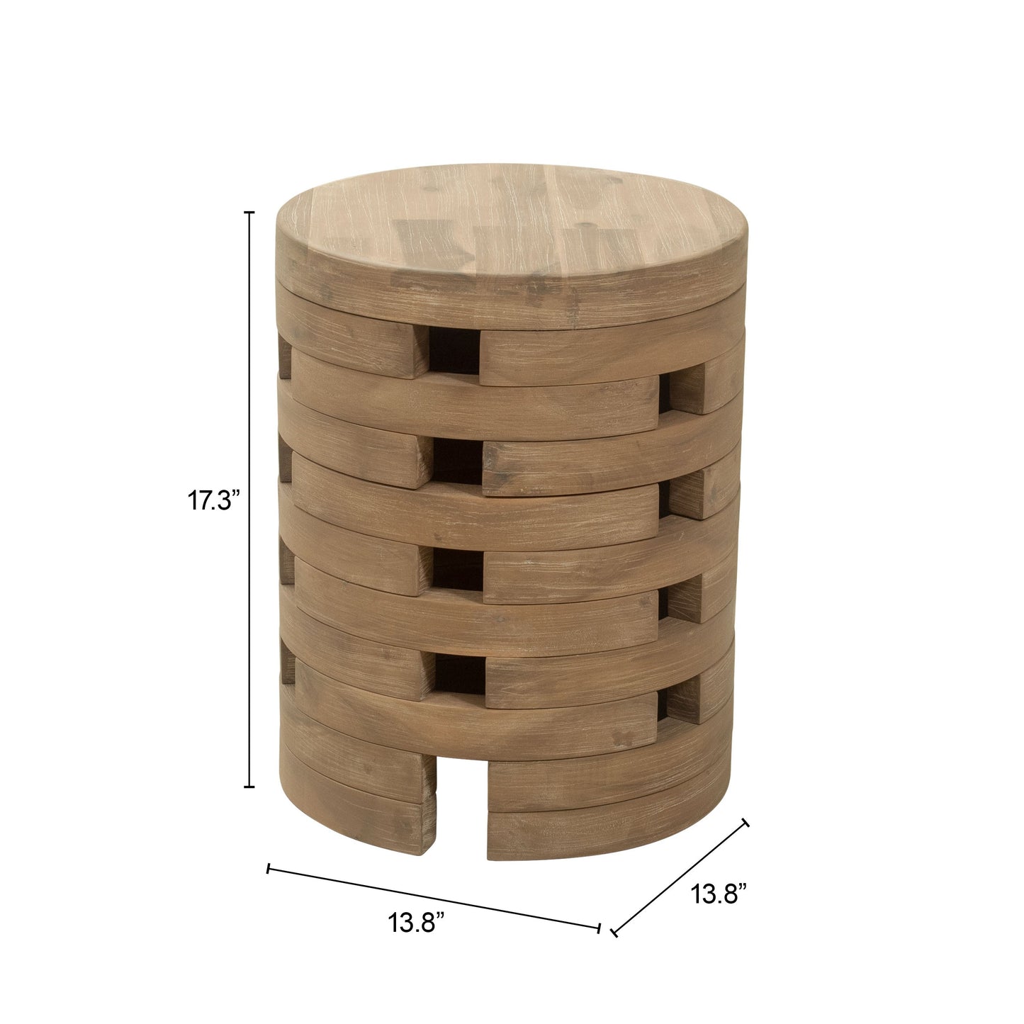 Mado Natural Outdoor Side Table - Ornate Home