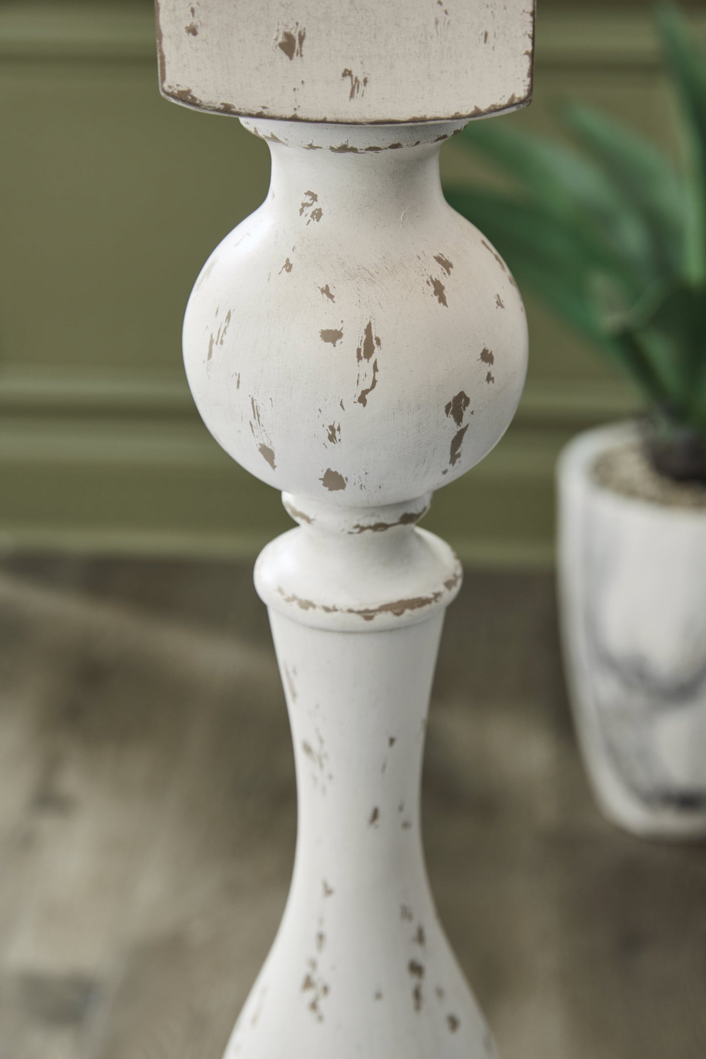 Madsbrook Antique White Poly Floor Lamp- Viva Furn