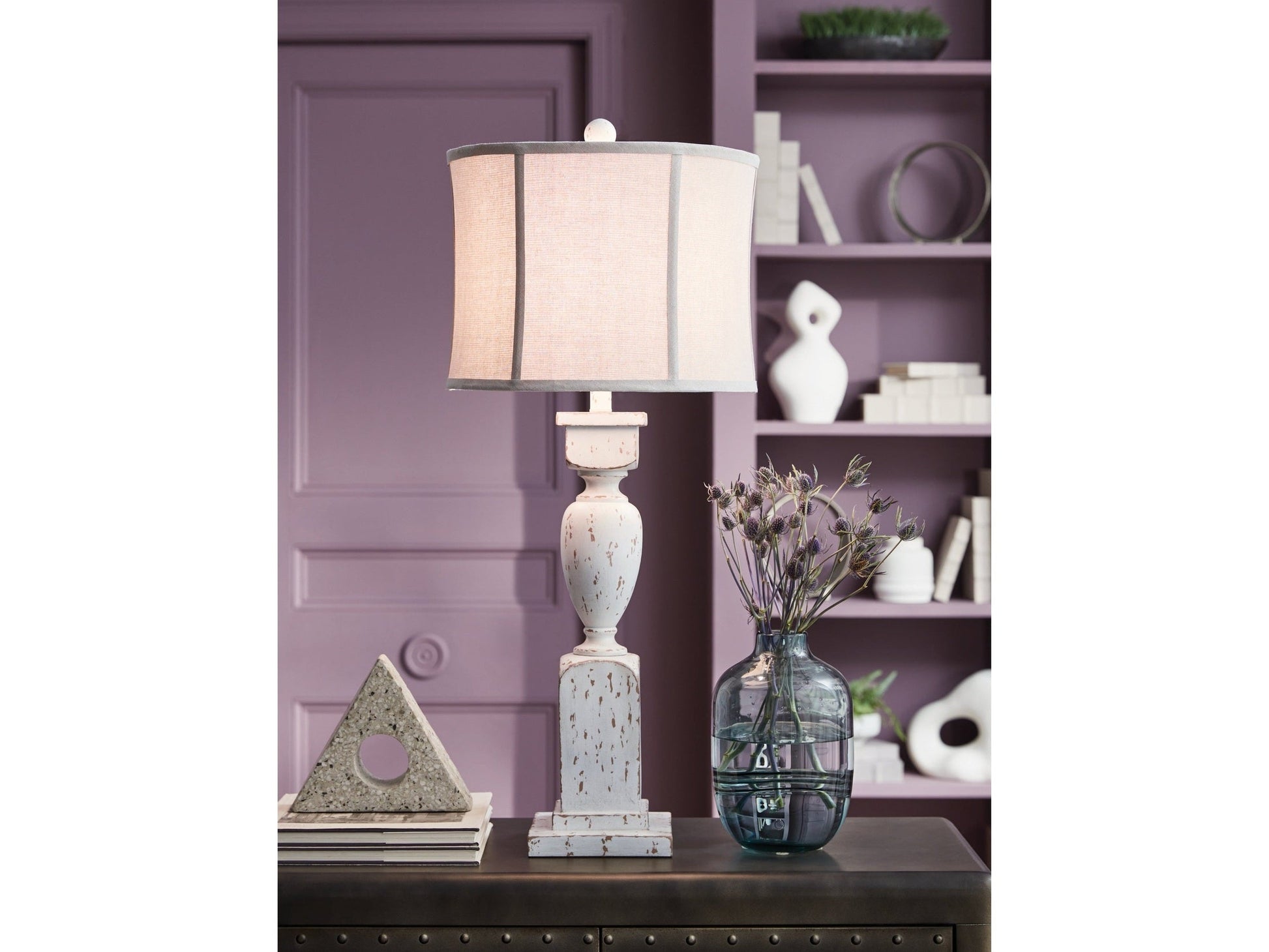 Madsbrook Antique White Poly Table Lamp- Viva Furn