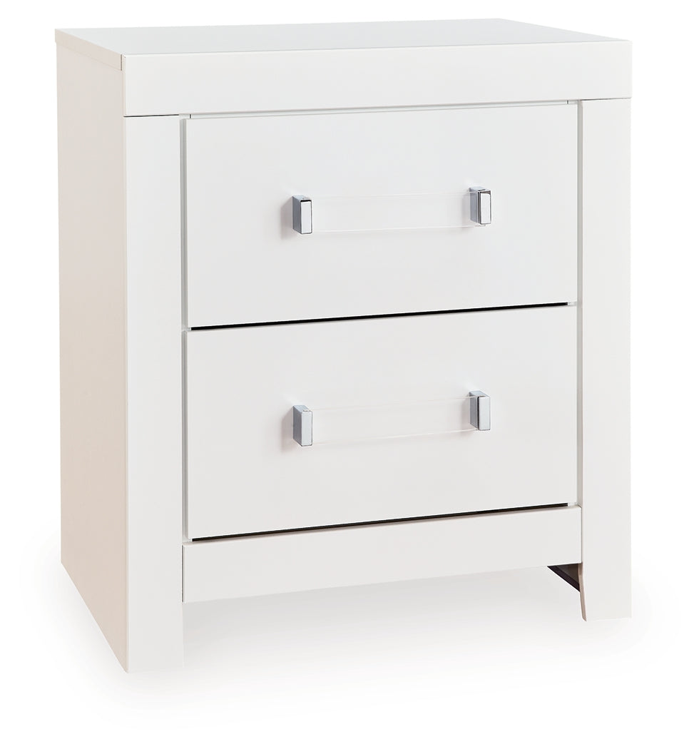 Maeling White Nightstand- Viva Furn