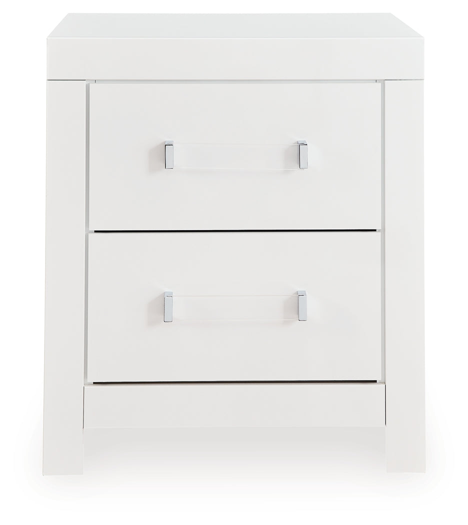 Maeling White Nightstand- Viva Furn