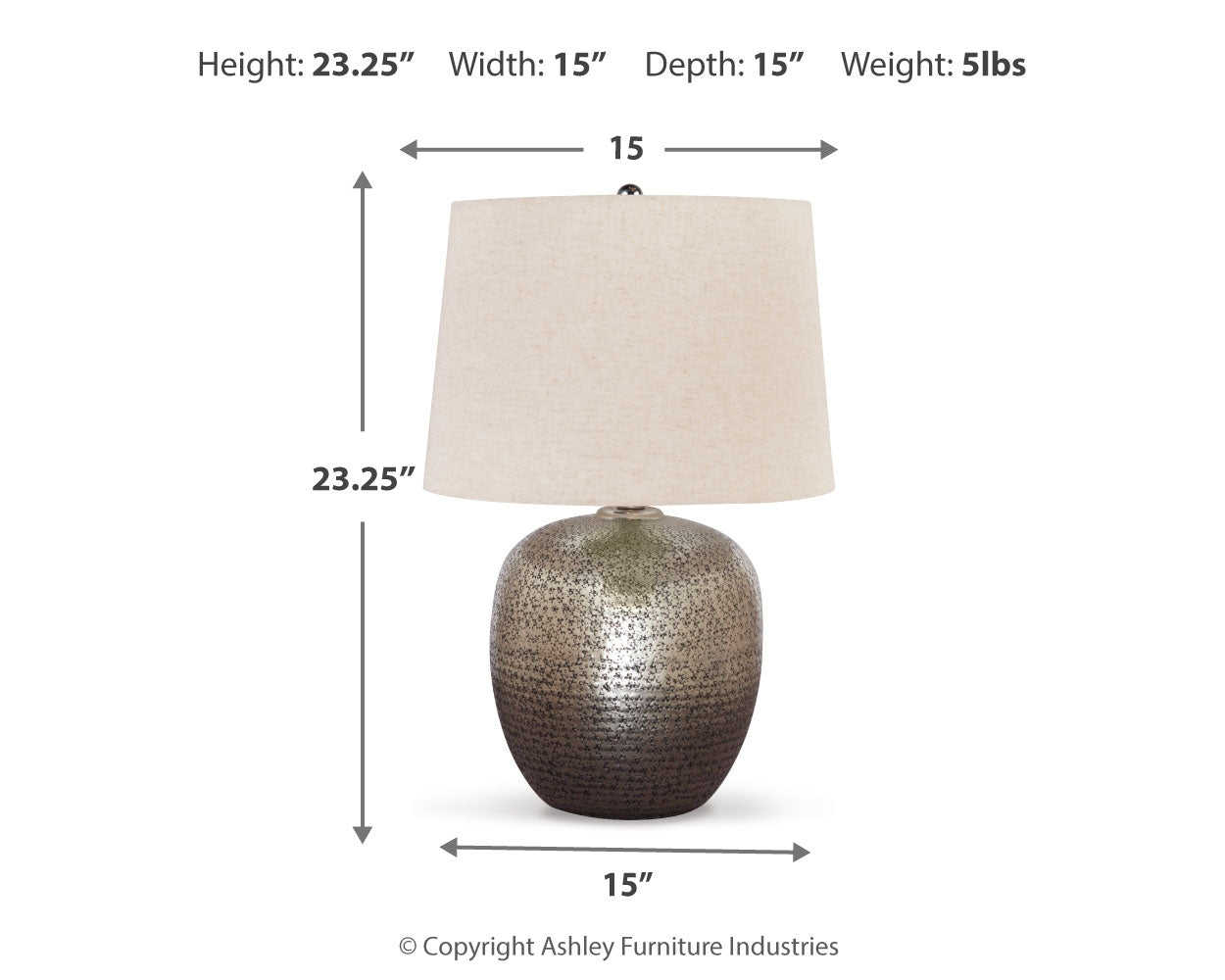 Magalie Antique Silver Table Lamp (Set of 2)- Viva Furn