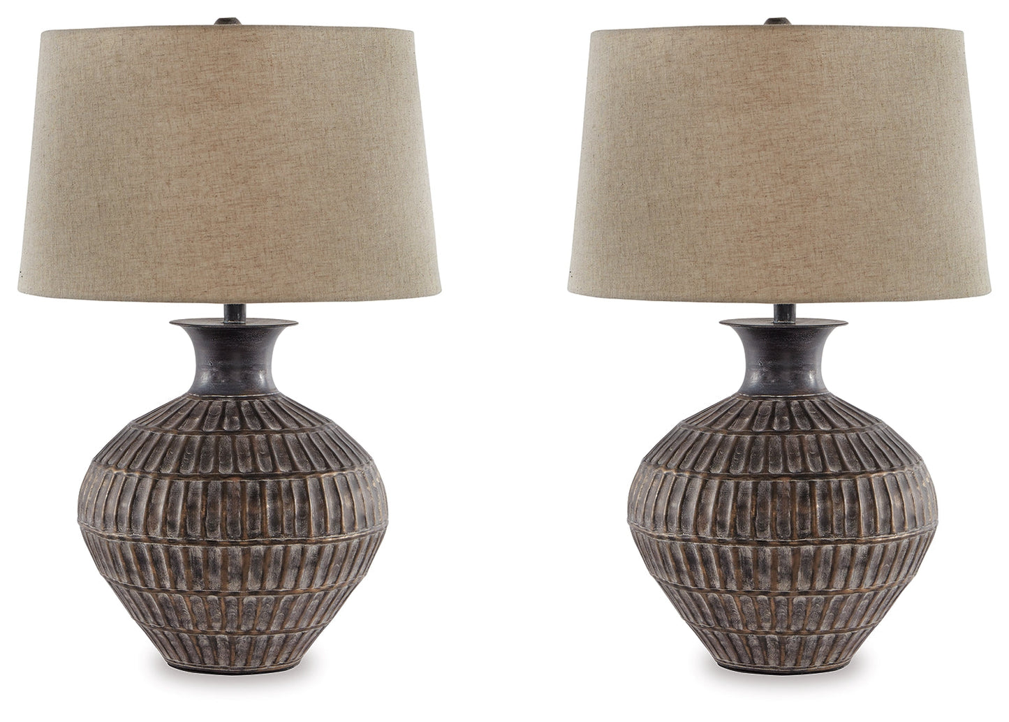 Magan Antique Bronze Table Lamp (Set of 2)- Viva Furn