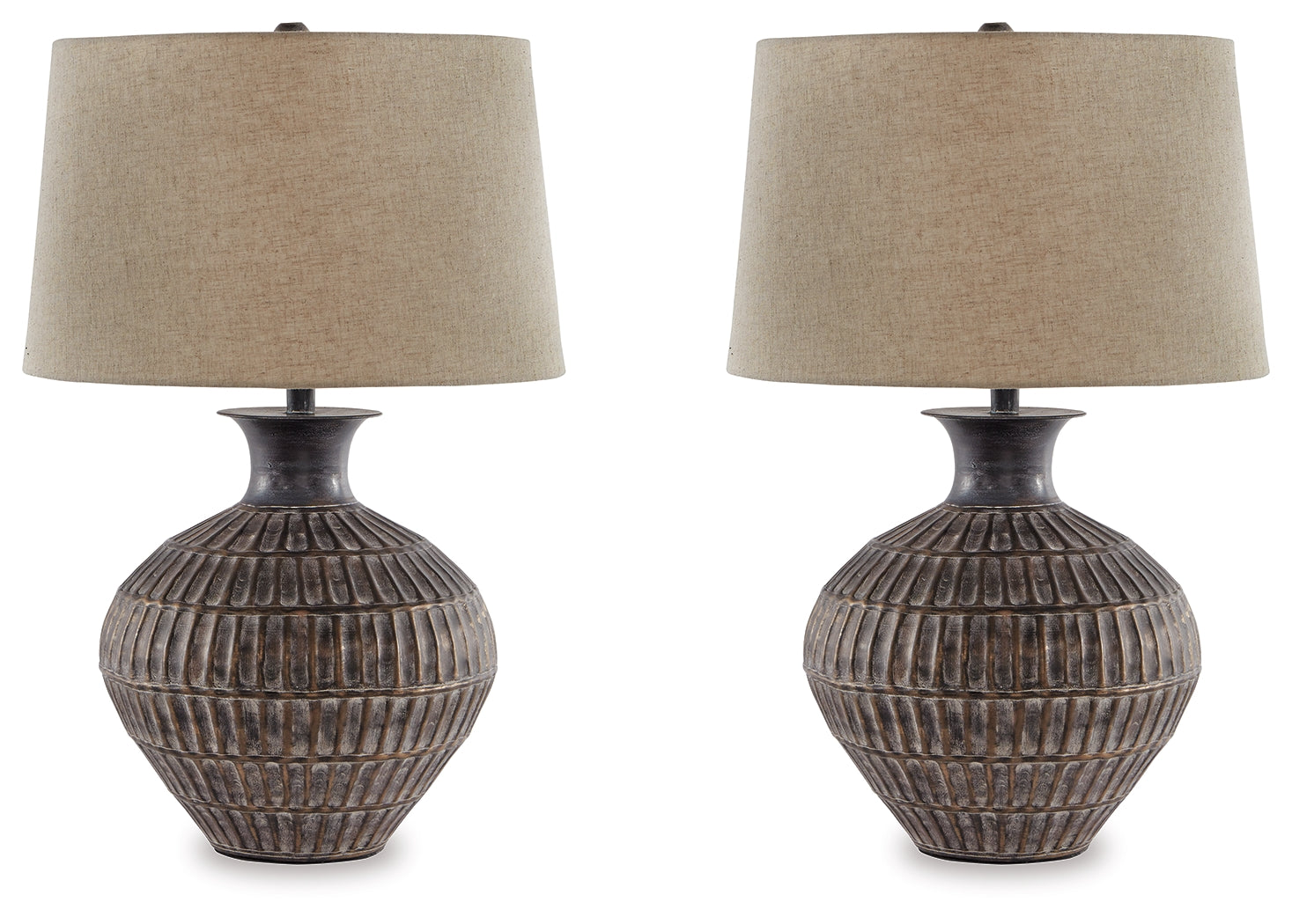 Magan Antique Bronze Table Lamp (Set of 2)- Viva Furn