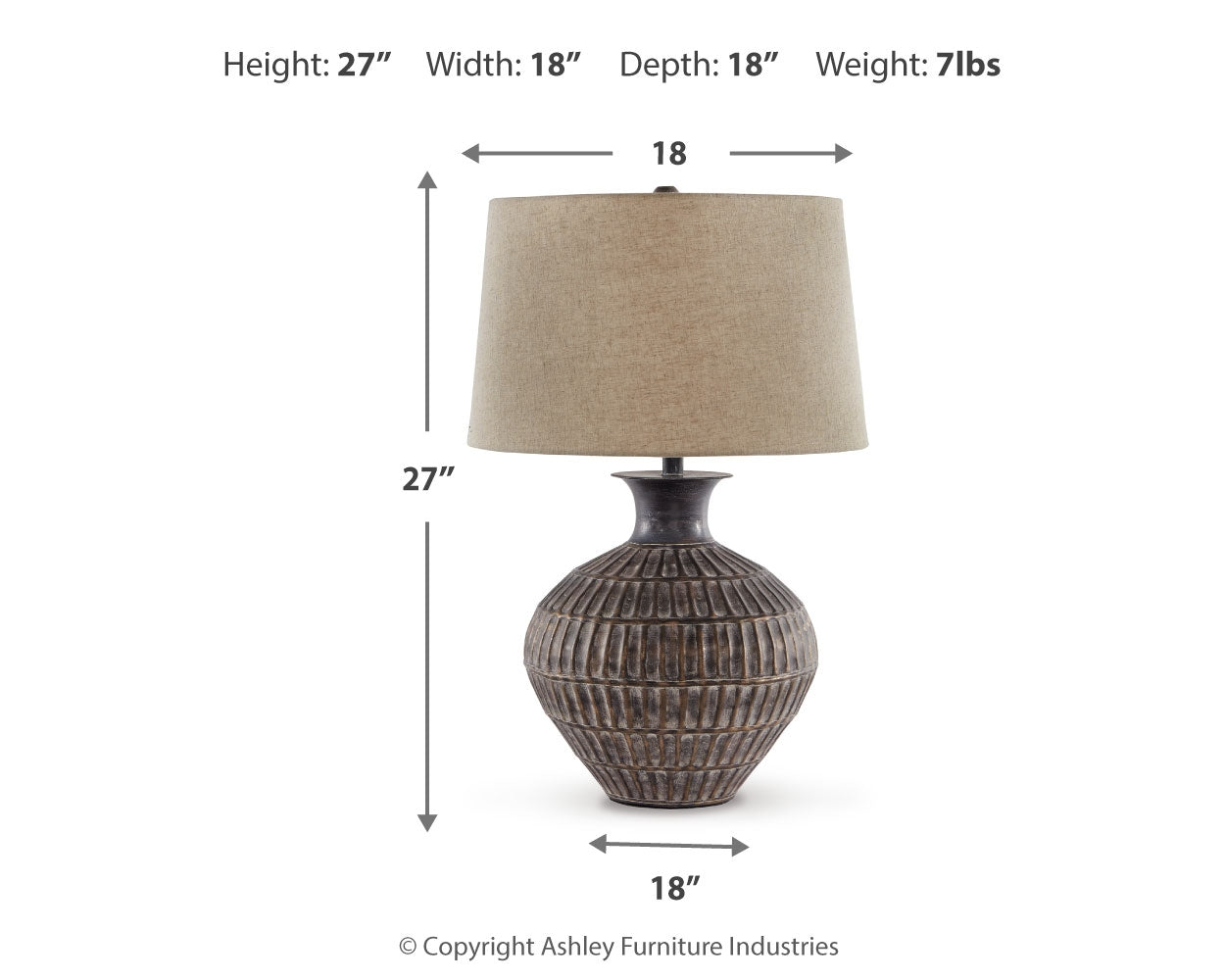 Magan Antique Bronze Table Lamp (Set of 2)- Viva Furn
