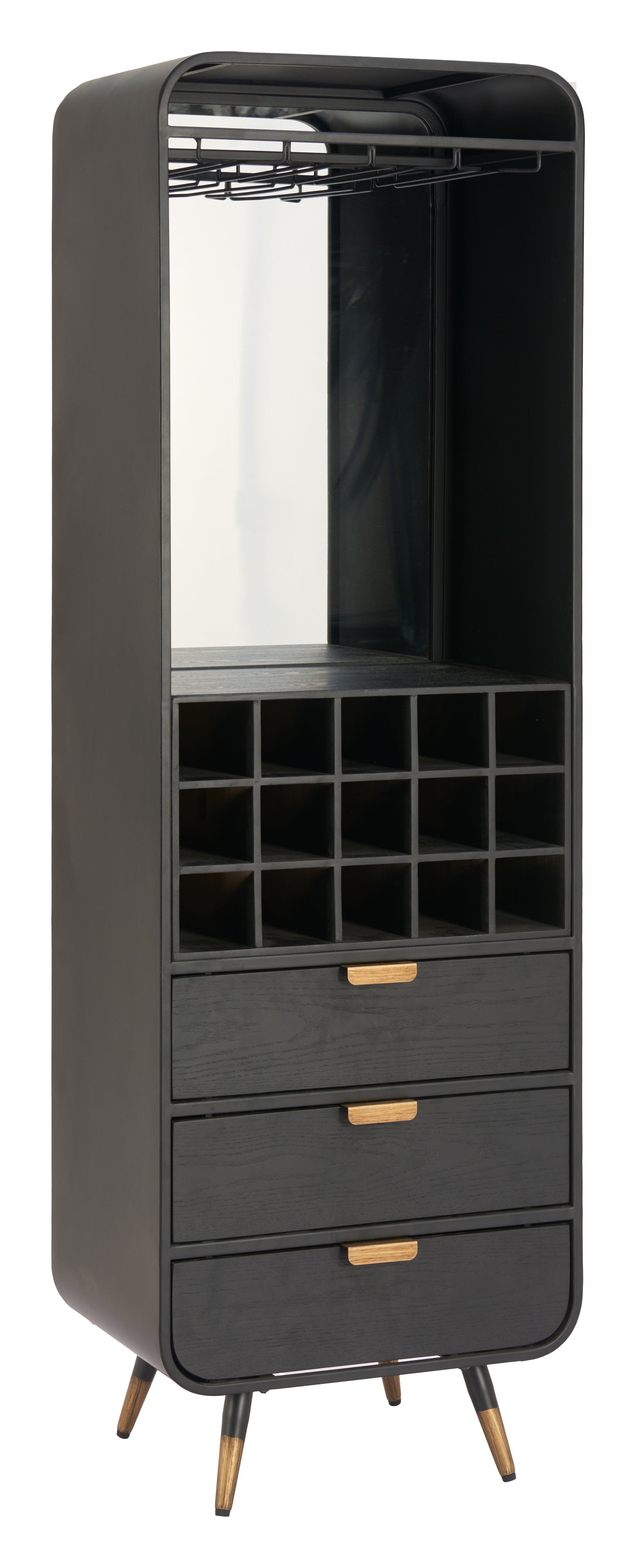 Magara Black Bar Cabinet - Ornate Home