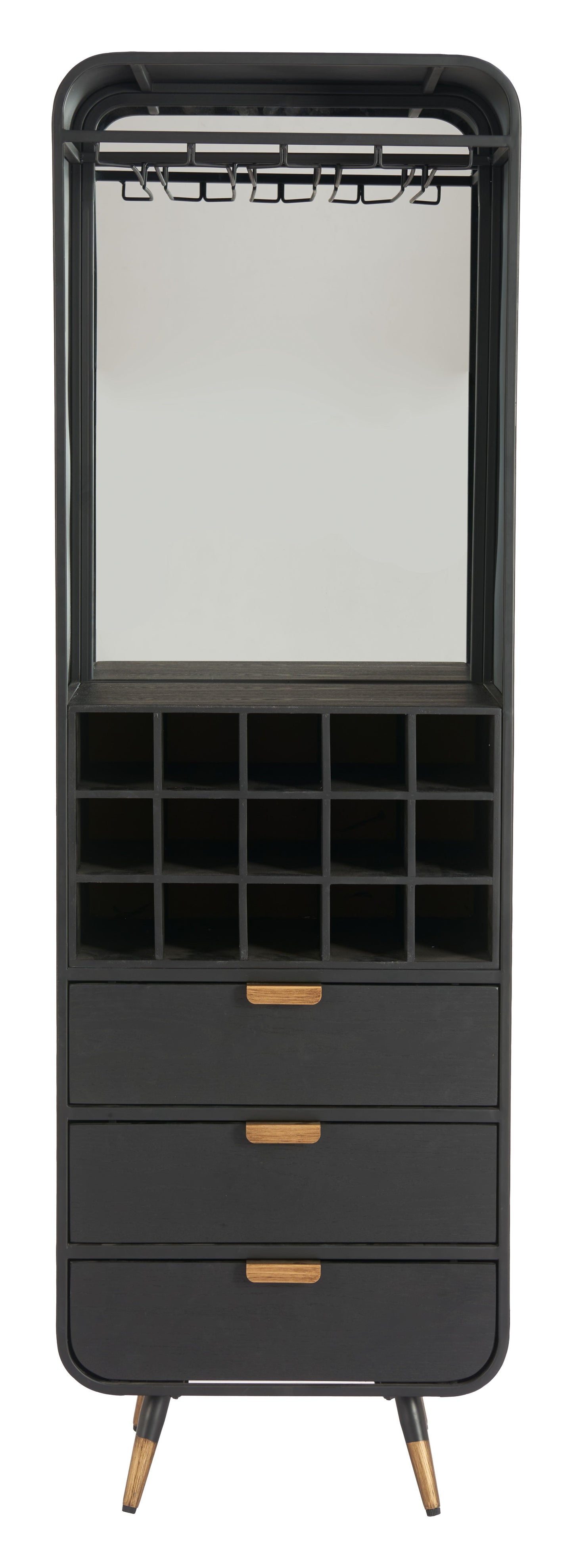 Magara Black Bar Cabinet - Ornate Home