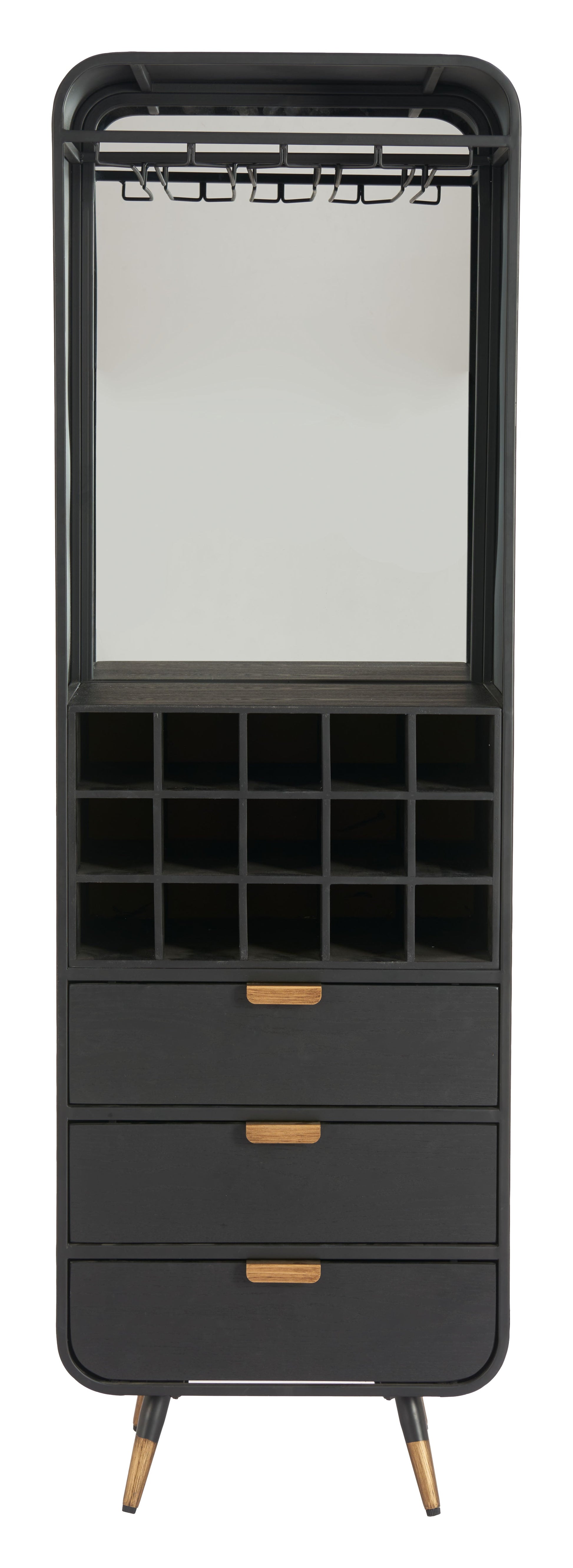 Magara Black Bar Cabinet - Ornate Home