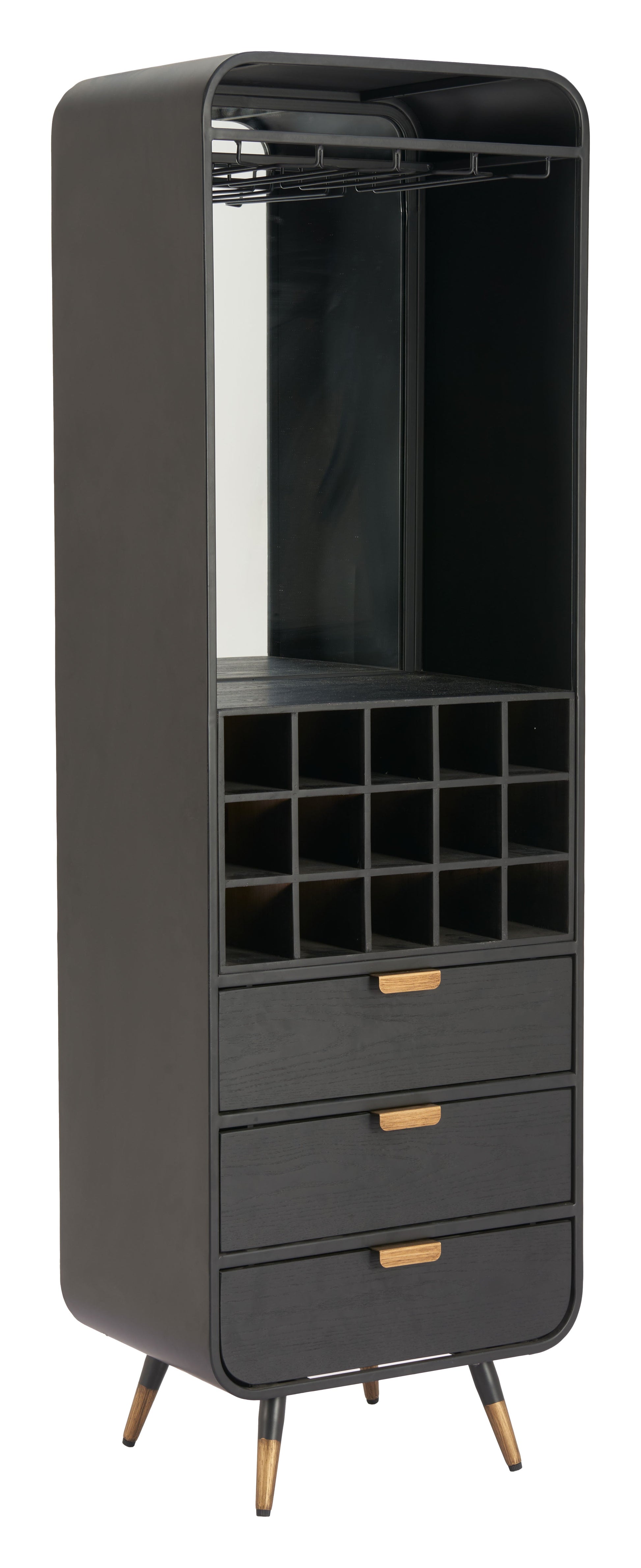 Magara Black Bar Cabinet - Ornate Home
