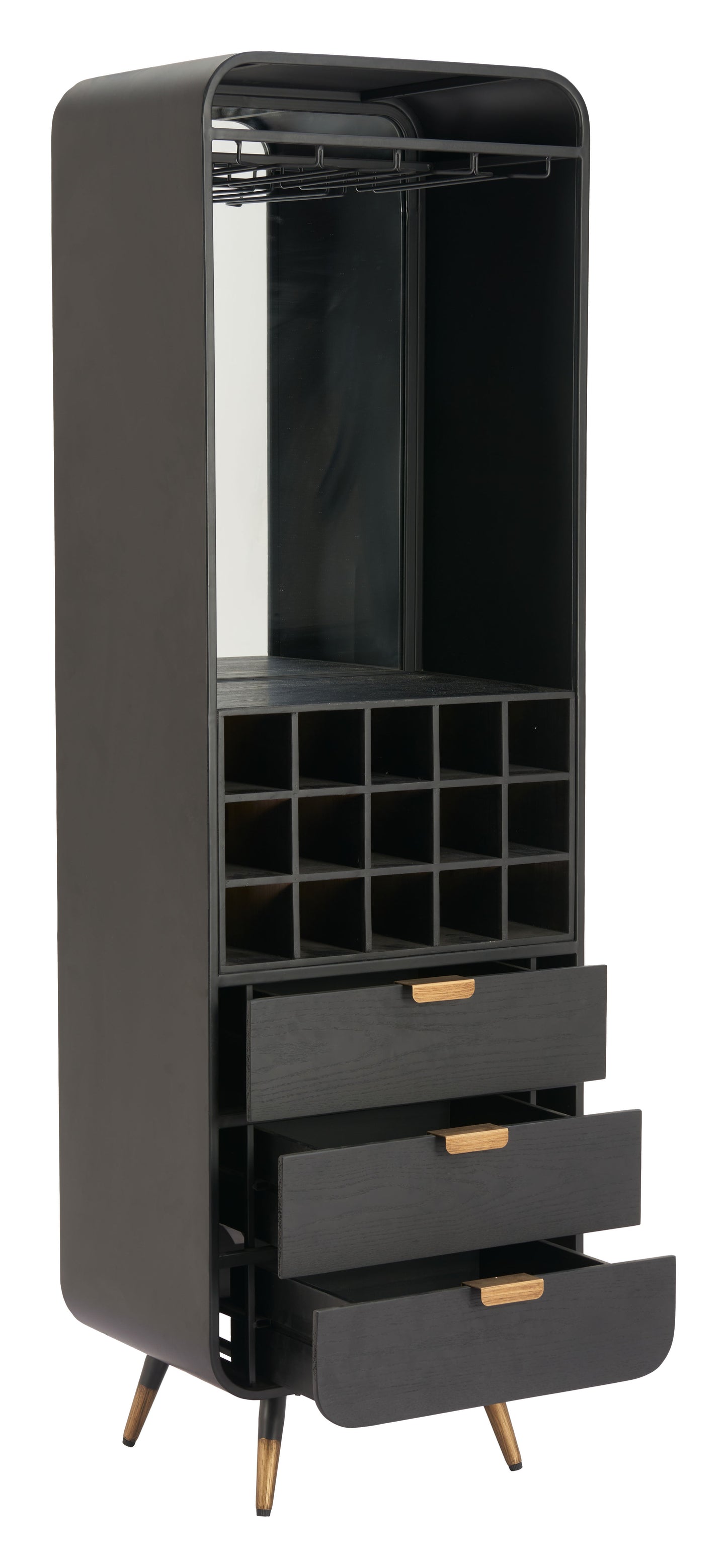 Magara Black Bar Cabinet - Ornate Home