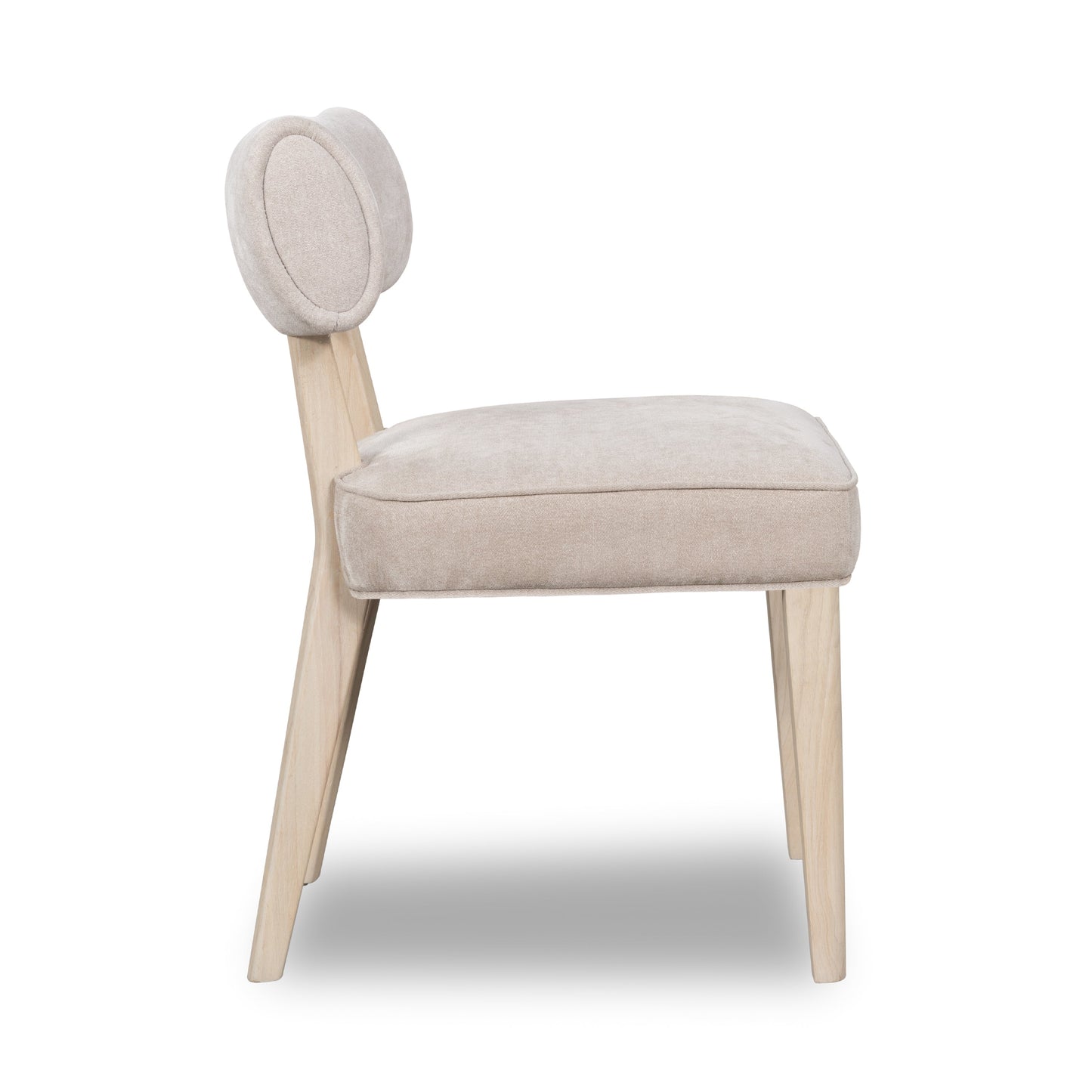 Magnolia Wood Frame Upholstered Dining Chair in Brown Sugar Chenille (Set of 2) - Ornate Home