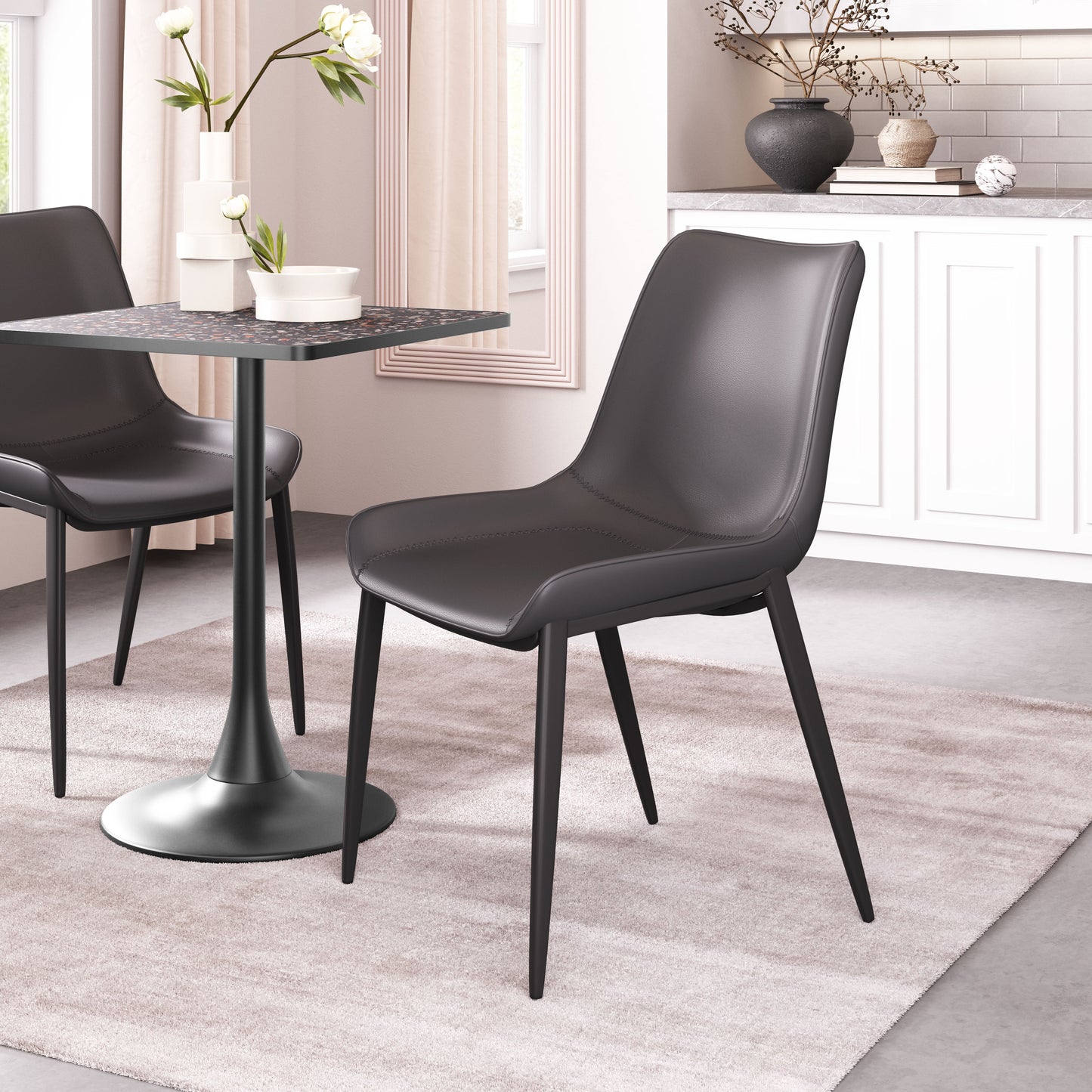 Magnus Black Dining Chair (Set of 2) - Ornate Home