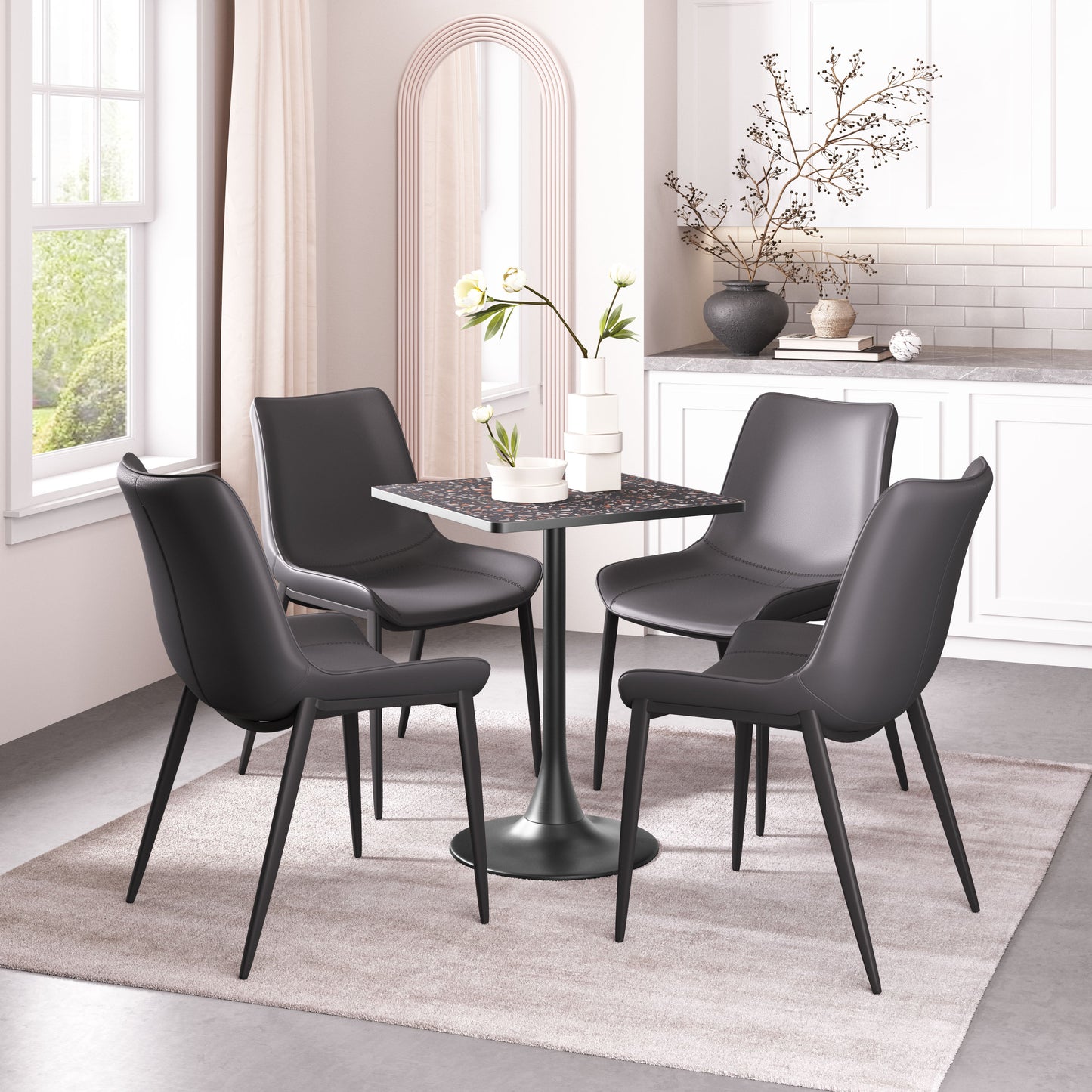 Magnus Black Dining Chair (Set of 2) - Ornate Home