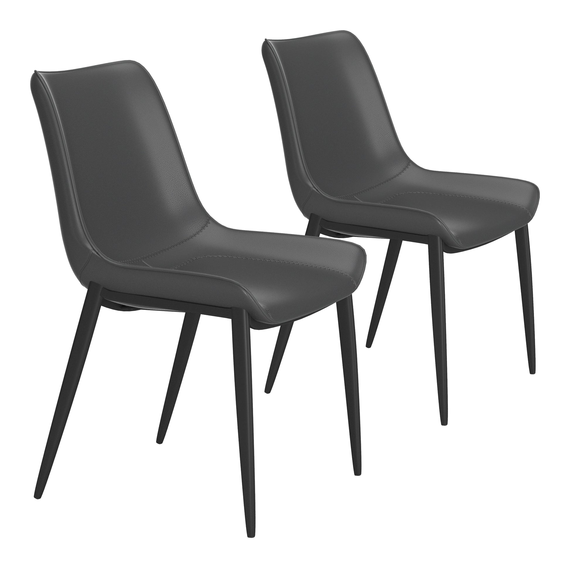 Magnus Black Dining Chair (Set of 2) - Ornate Home
