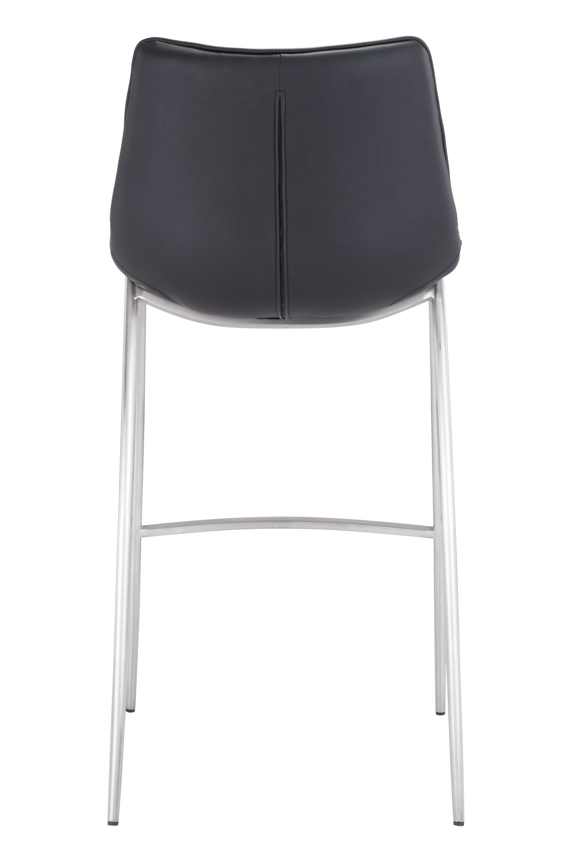 Magnus Black & Silver Barstool (Set of 2) - Ornate Home