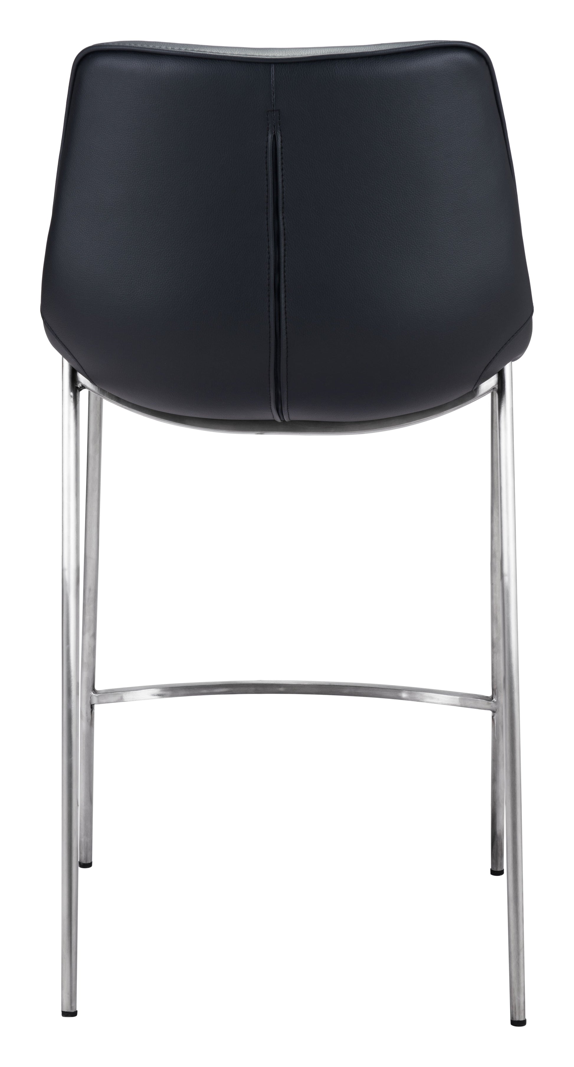 Magnus Black & Silver Counter Stool (Set of 2) - Ornate Home