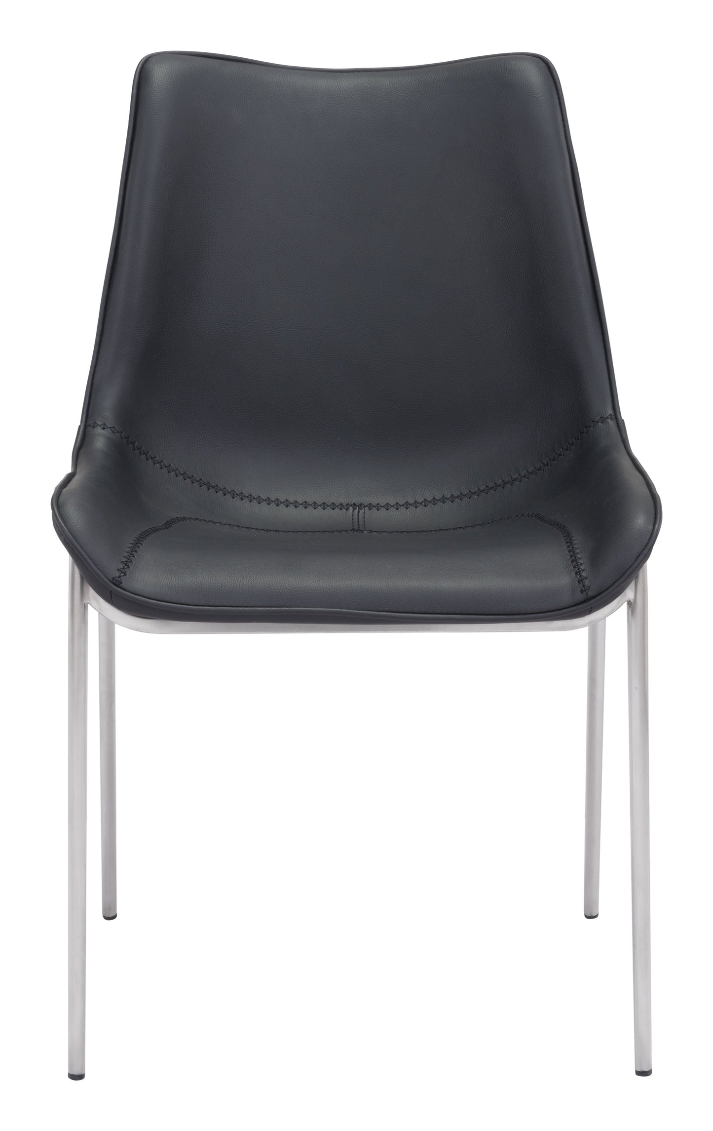 Magnus Black & Silver Dining Chair (Set of 2) - Ornate Home