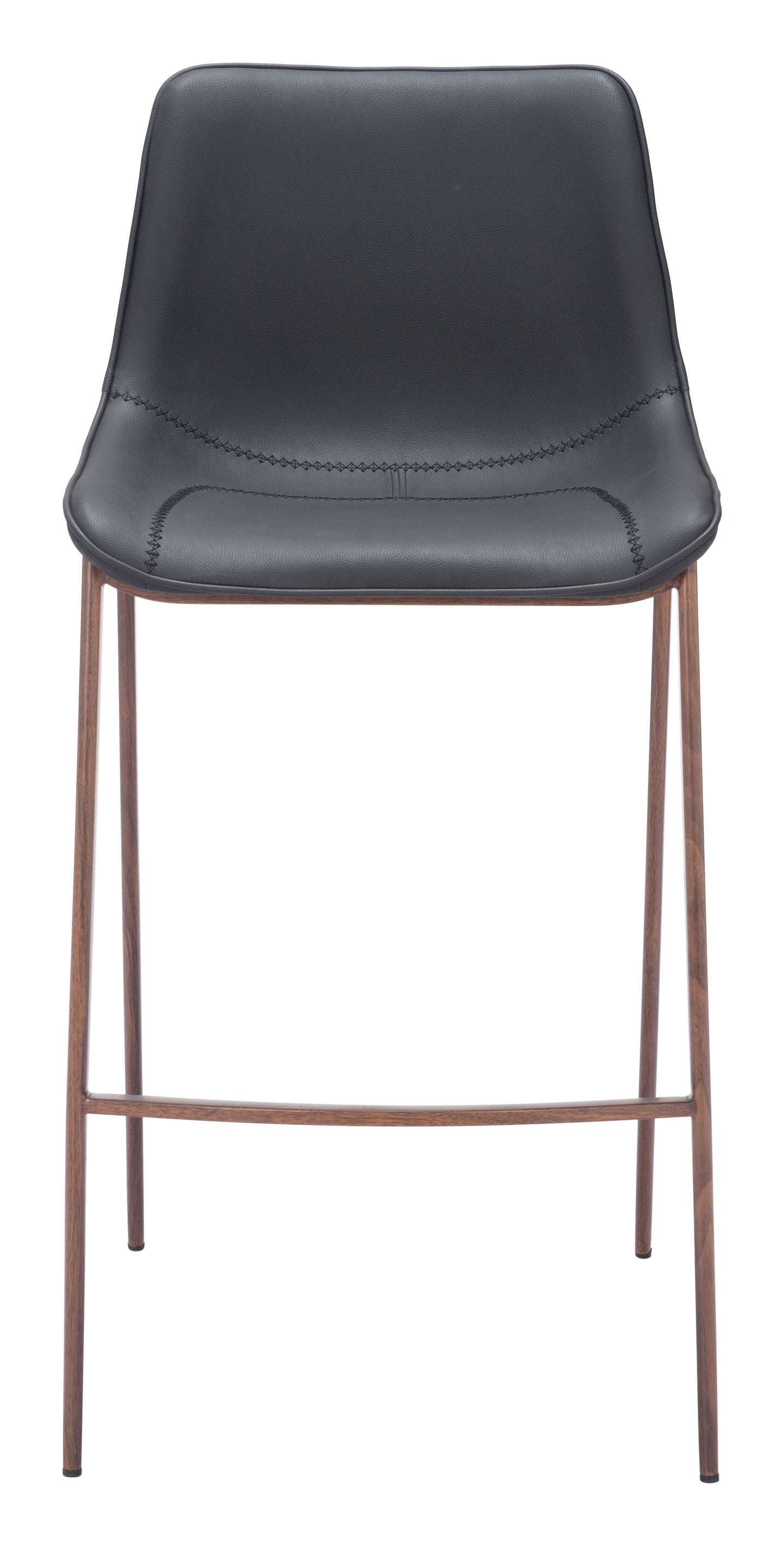 Magnus Black & Walnut Barstool (Set of 2) - Ornate Home