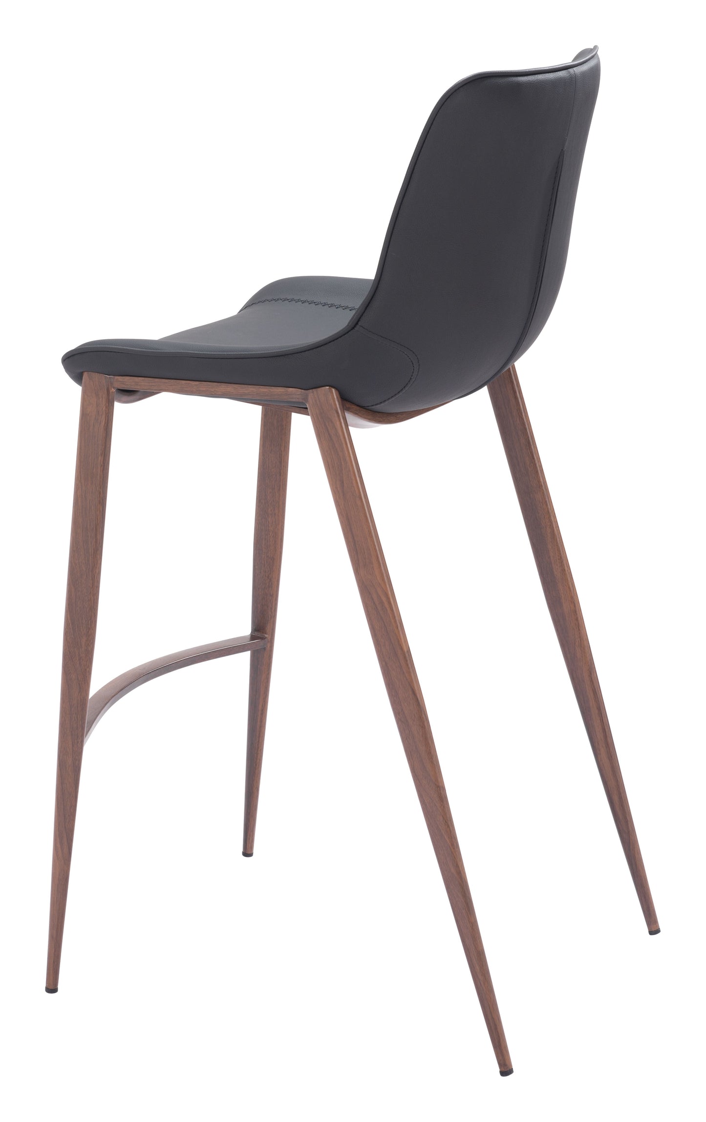 Magnus Black & Walnut Barstool (Set of 2) - Ornate Home