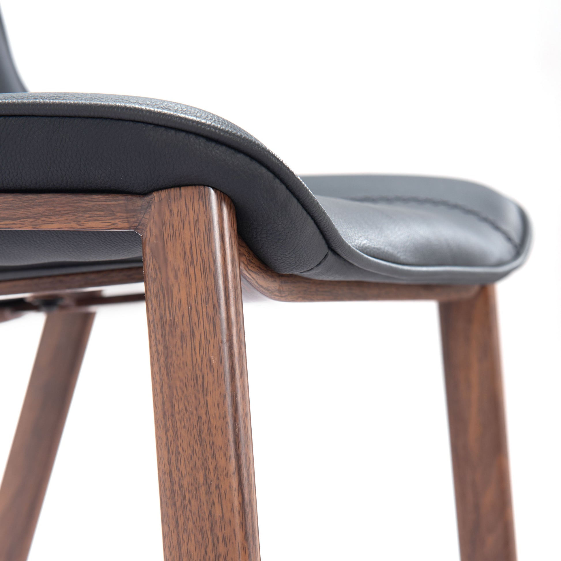 Magnus Black & Walnut Barstool (Set of 2) - Ornate Home