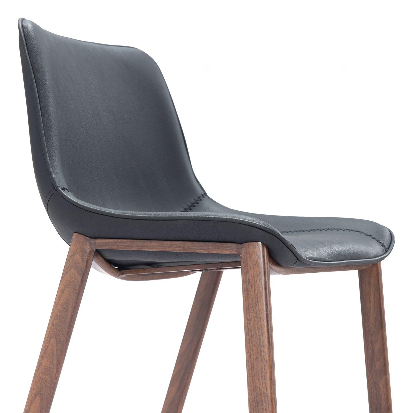 Magnus Black & Walnut Barstool (Set of 2) - Ornate Home