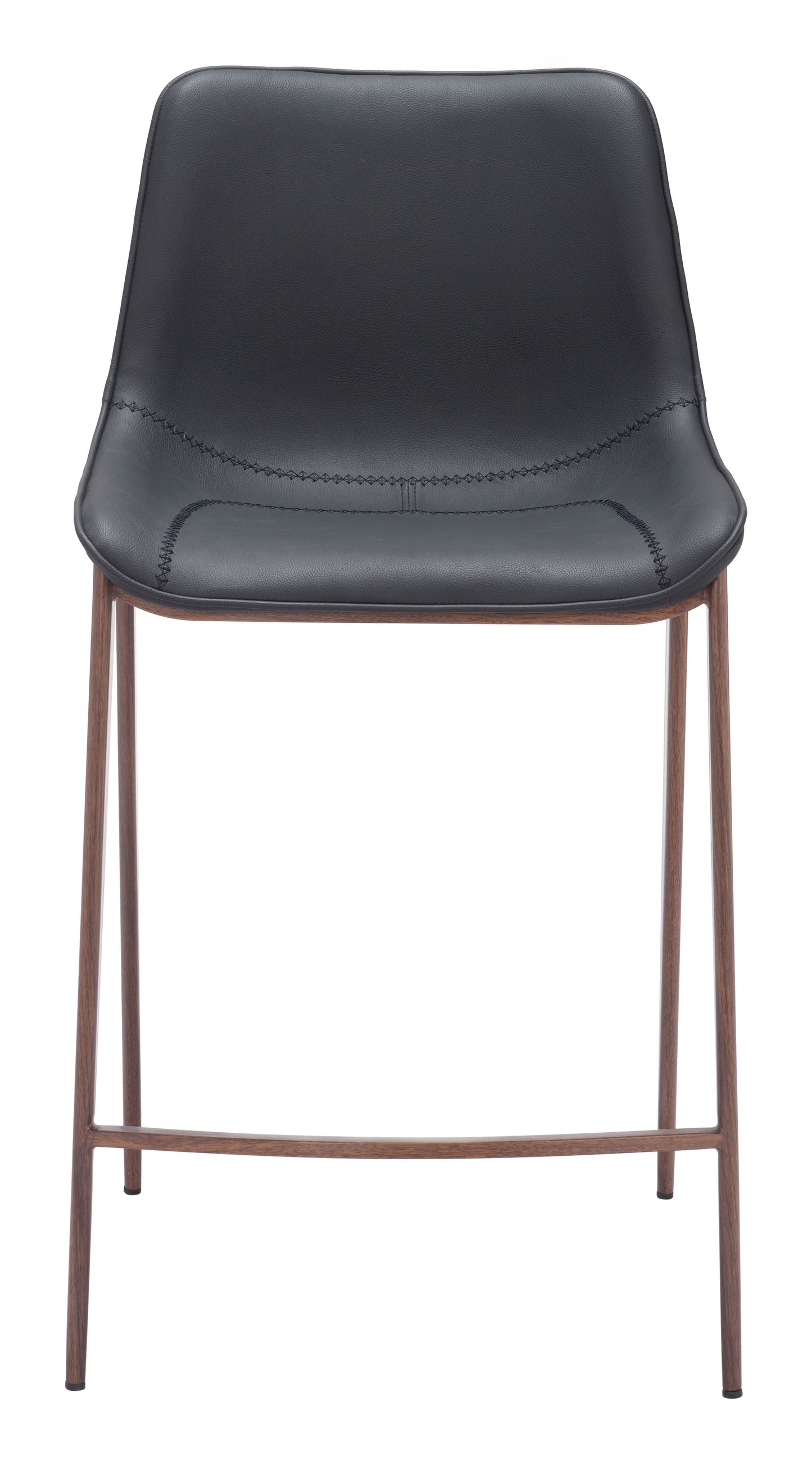 Magnus Black & Walnut Counter Stool (Set of 2) - Ornate Home
