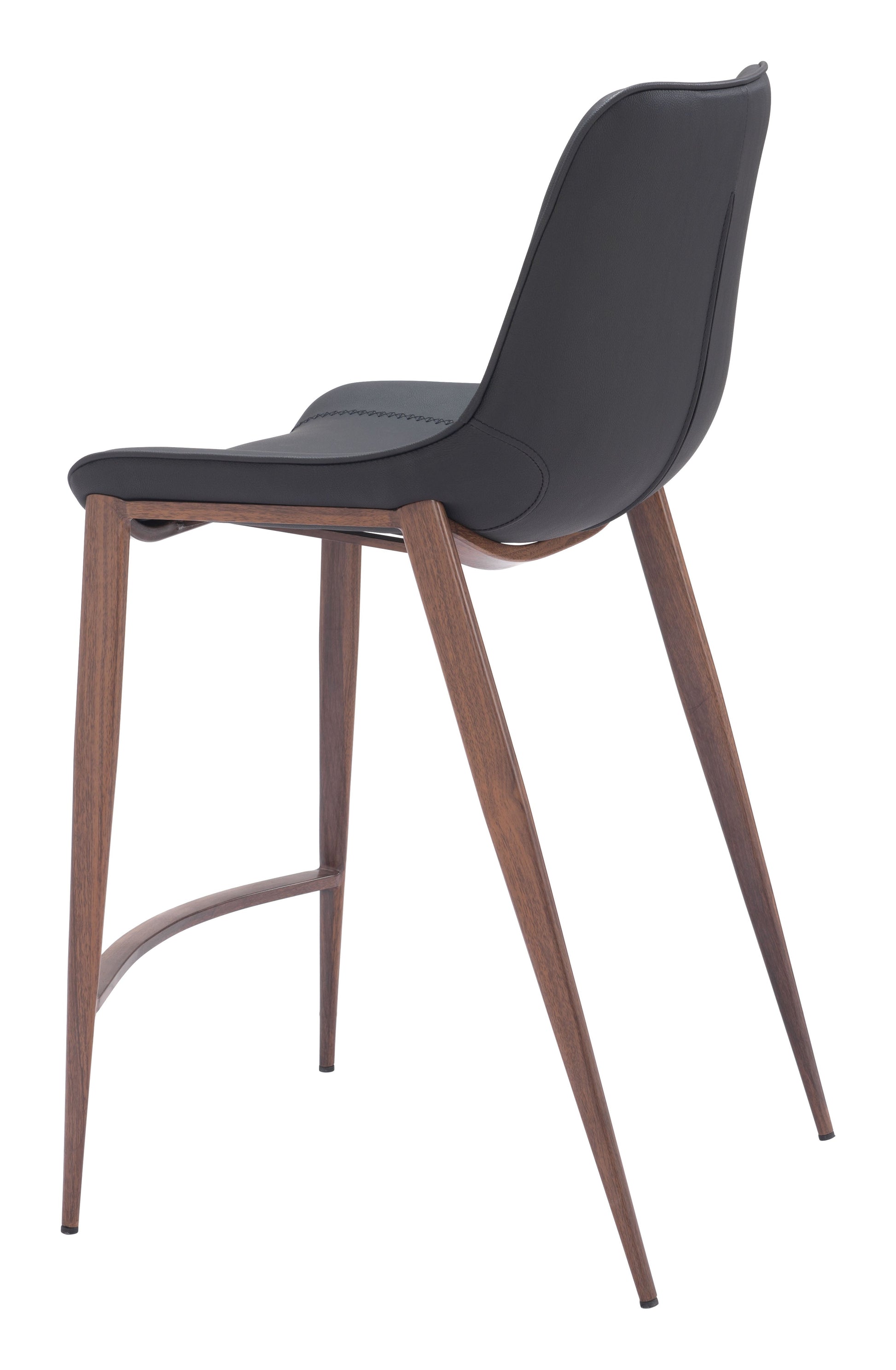Magnus Black & Walnut Counter Stool (Set of 2) - Ornate Home