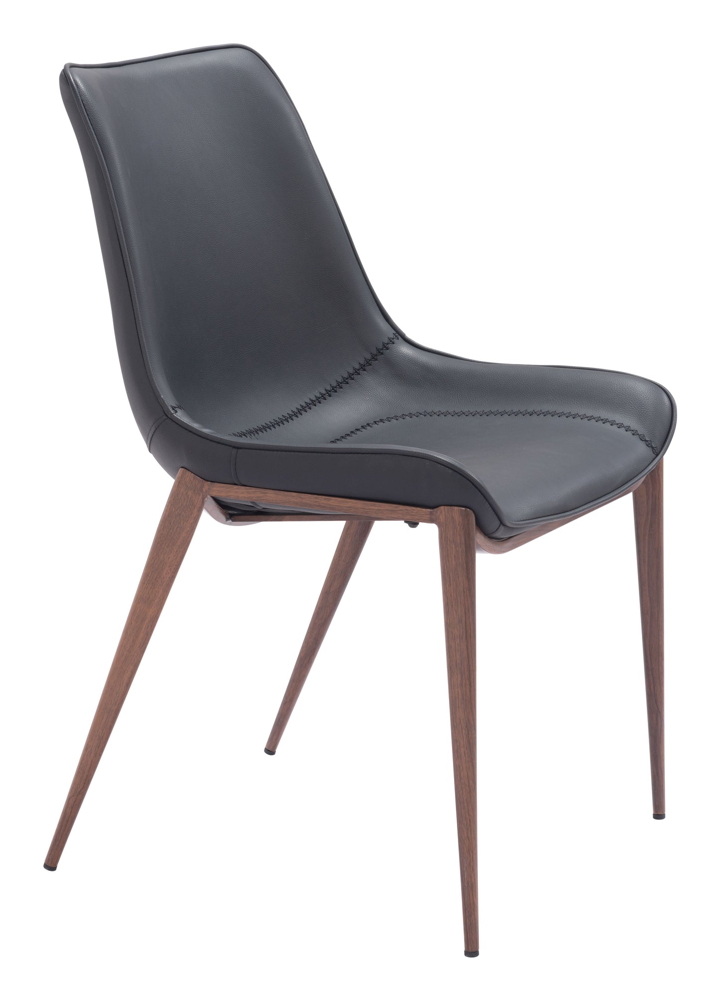 Magnus Black & Walnut Dining Chair (Set of 2) - Ornate Home