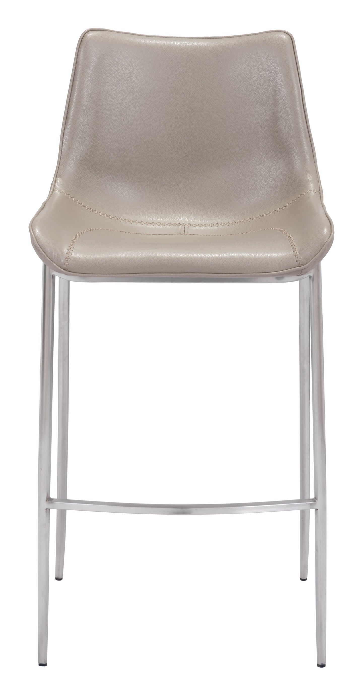 Magnus Brown & Silver Barstool (Set of 2) - Ornate Home