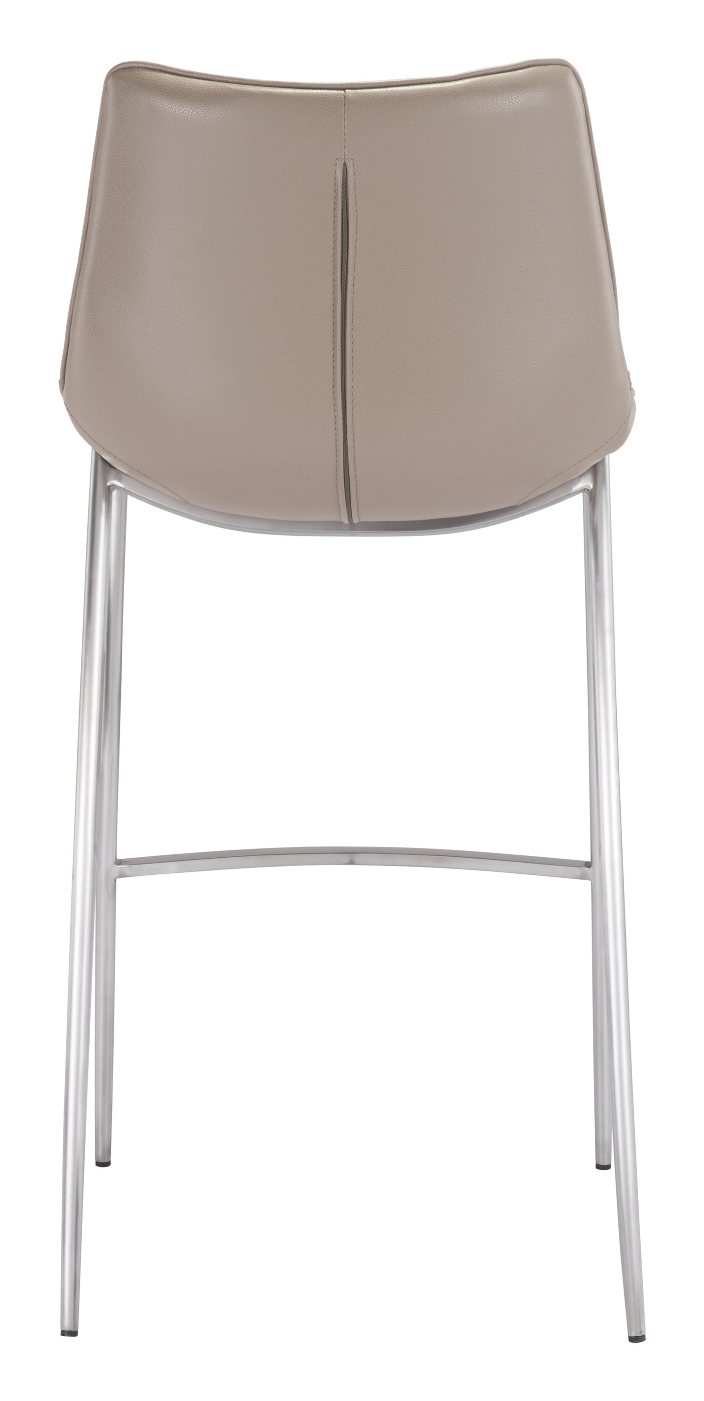 Magnus Brown & Silver Barstool (Set of 2) - Ornate Home