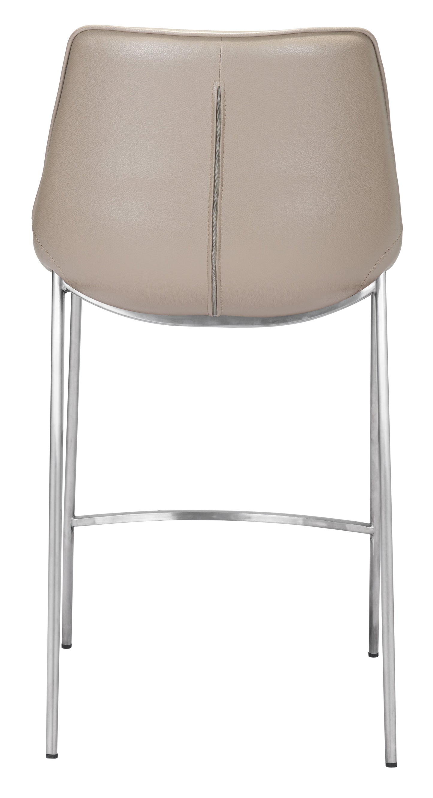 Magnus Brown & Silver Counter Stool (Set of 2) - Ornate Home