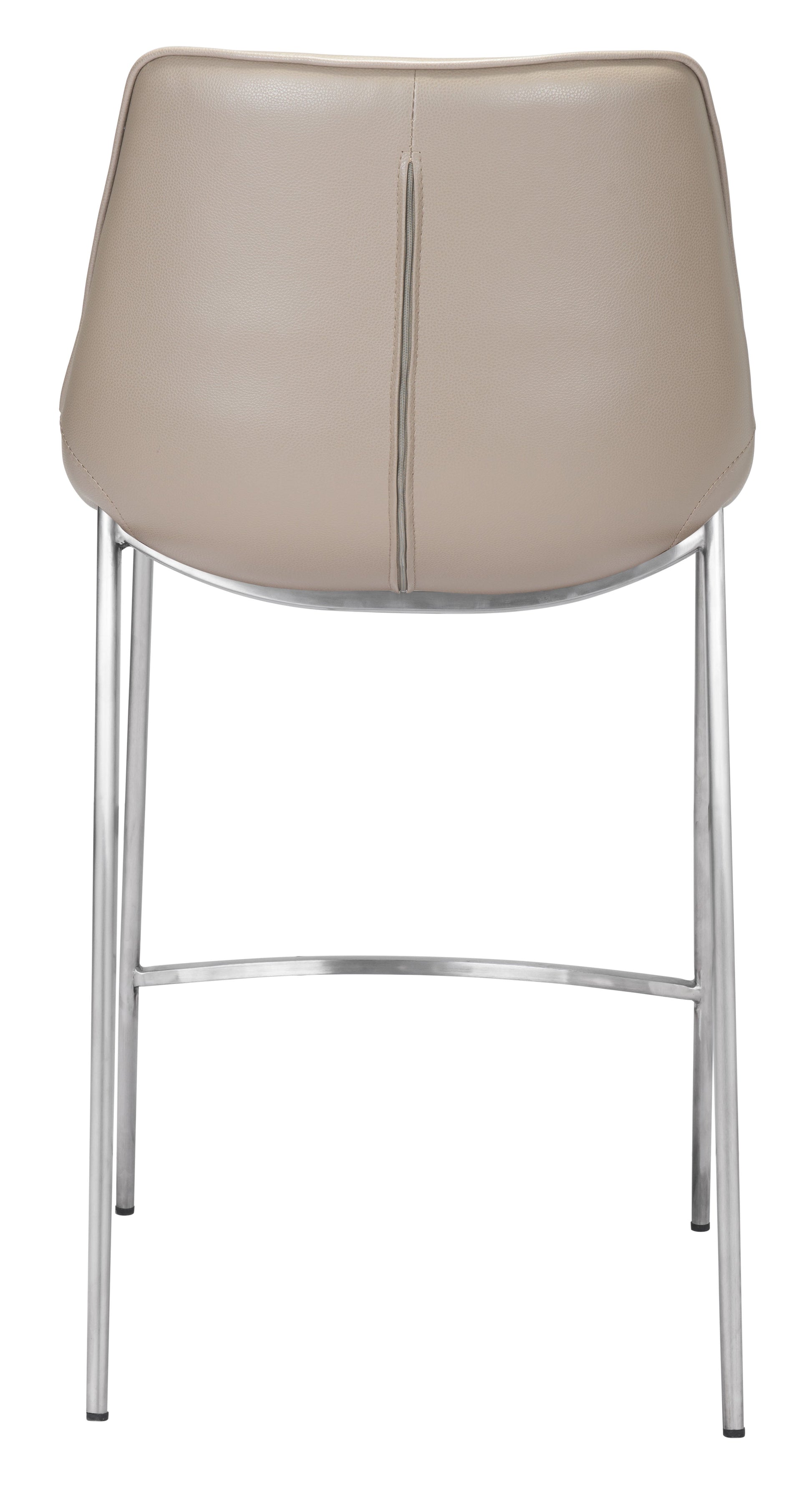 Magnus Brown & Silver Counter Stool (Set of 2) - Ornate Home