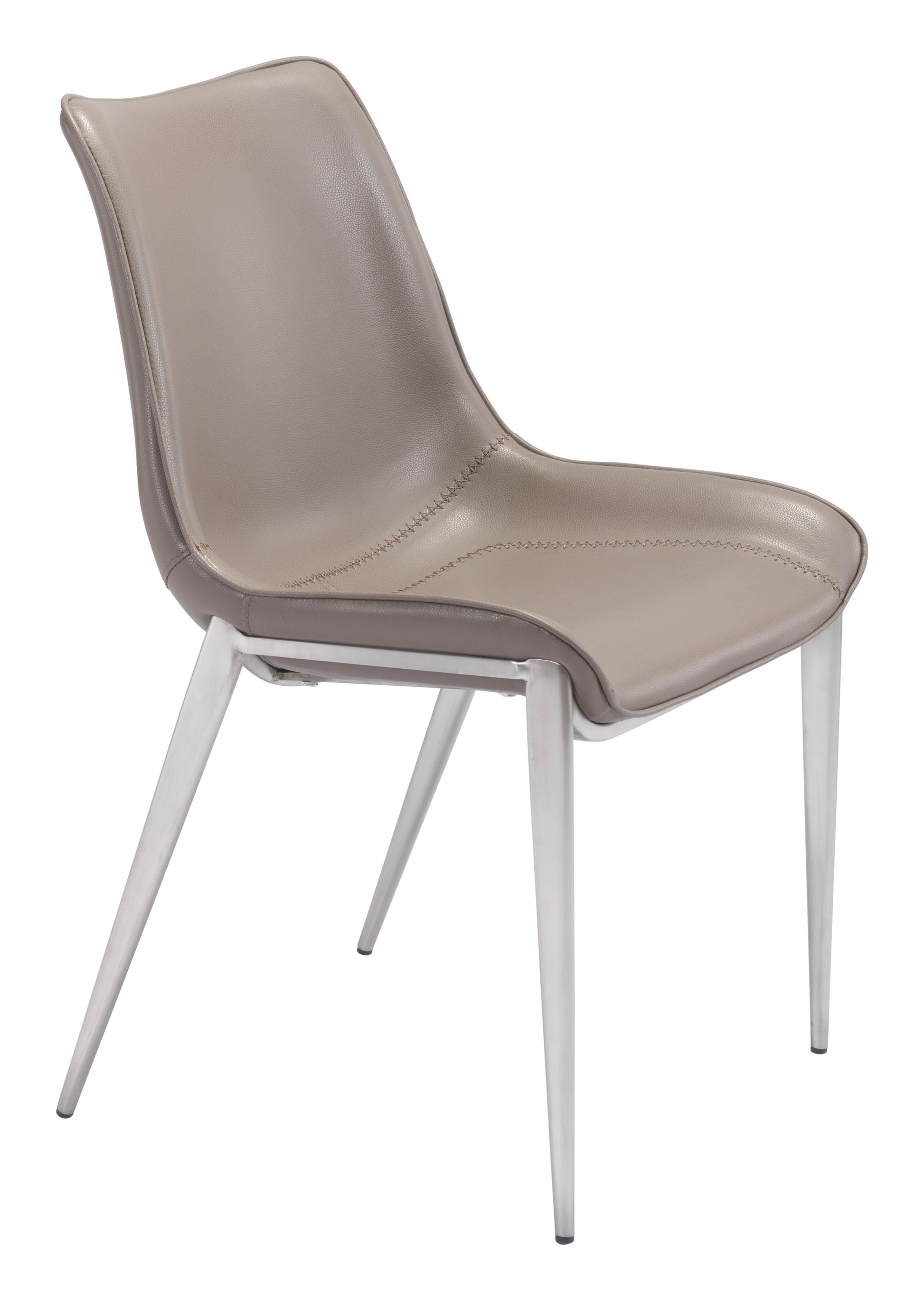 Magnus Brown & Silver Dining Chair (Set of 2) - Ornate Home