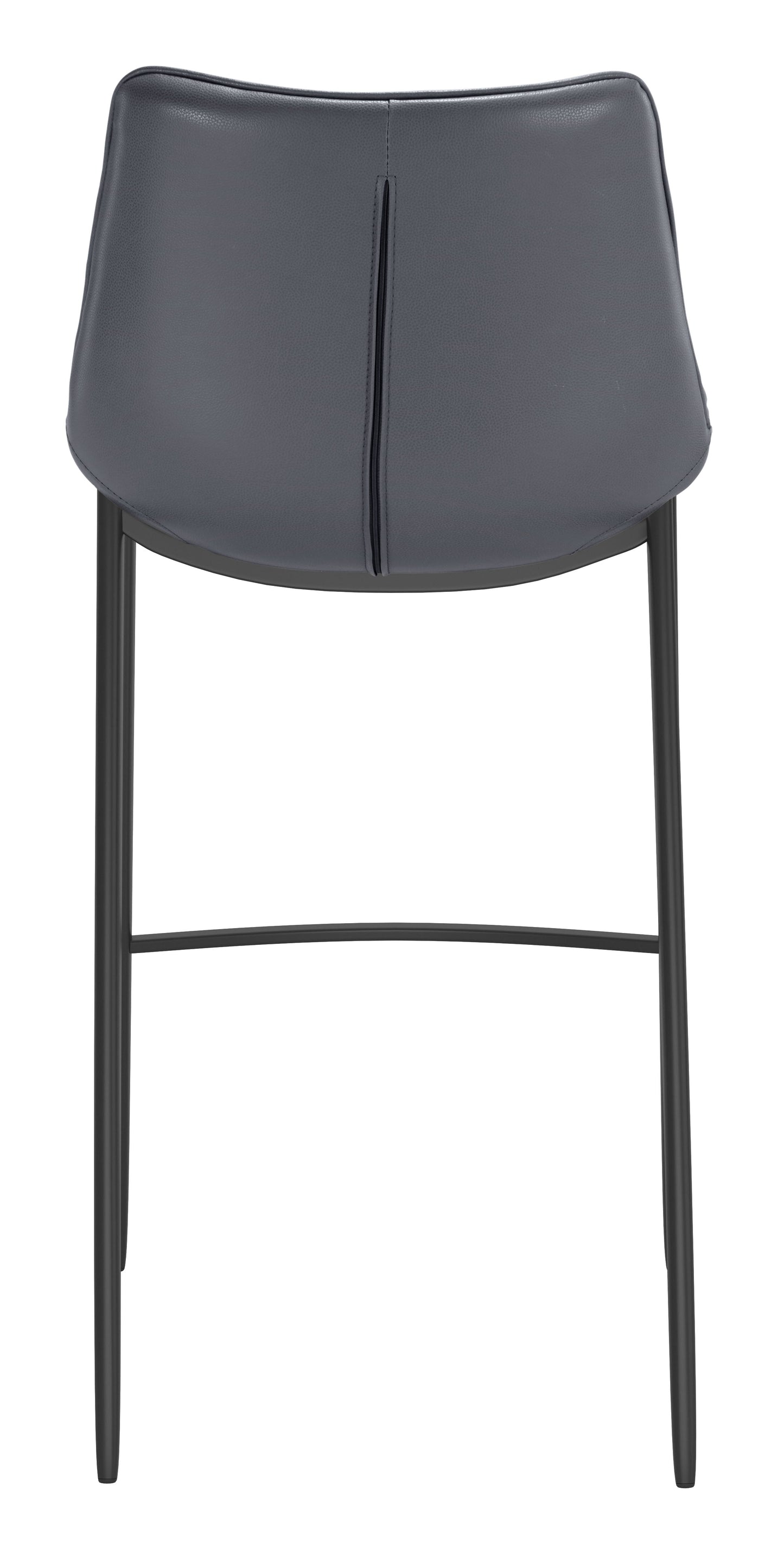 Magnus Dark Gray & Black Barstool (Set of 2) - Ornate Home