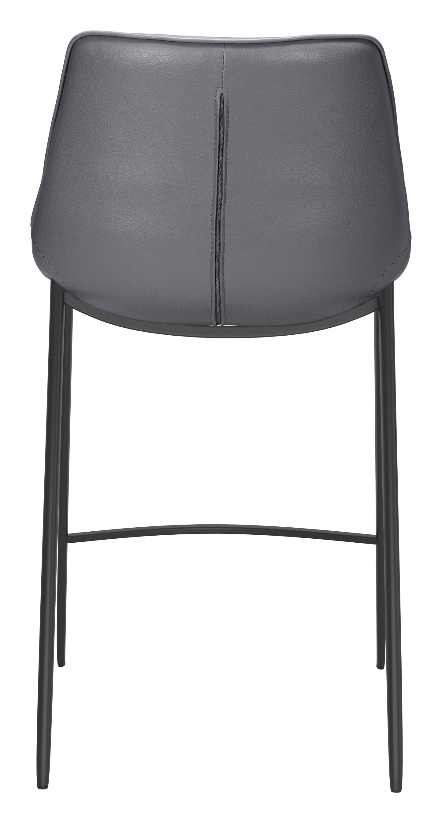 Magnus Dark Gray & Black Counter Stool (Set of 2) - Ornate Home