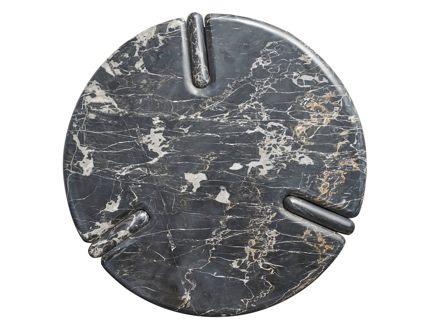 Magnus Golden Portoro Marble End Table - Ornate Home