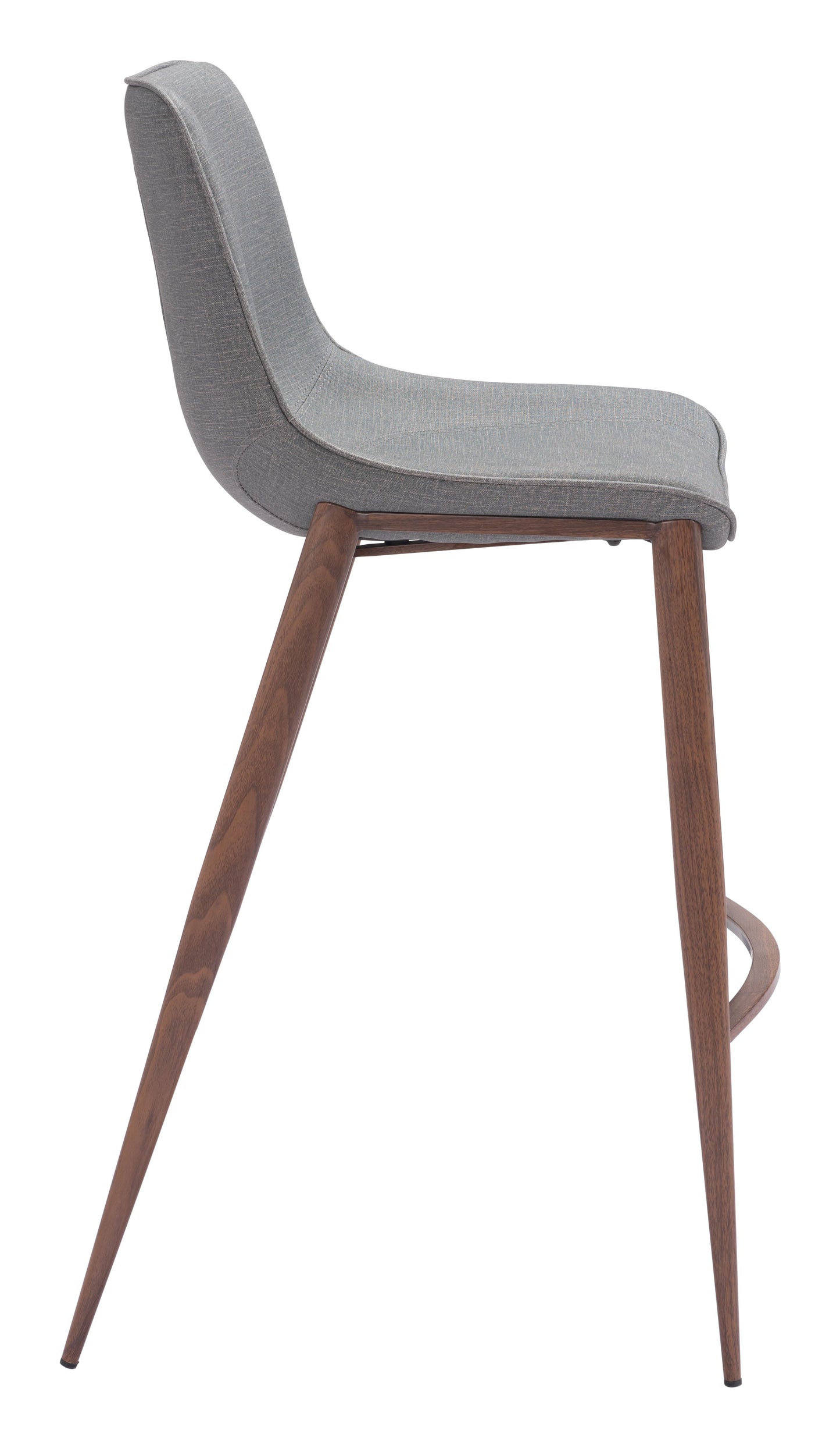 Magnus Slate Gray & Walnut Barstool (Set of 2) - Ornate Home