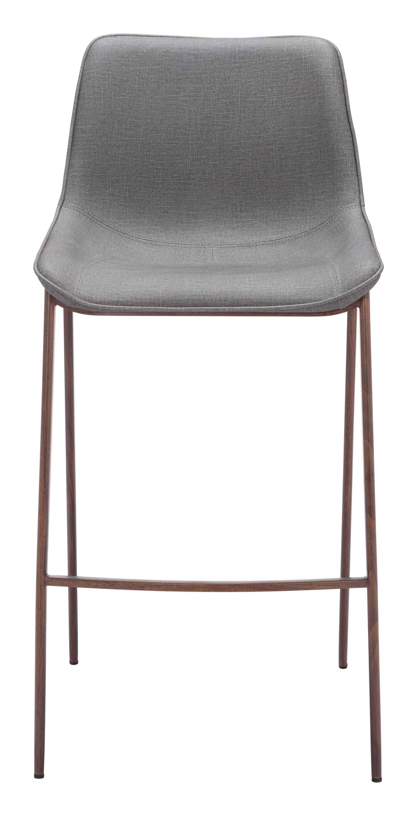 Magnus Slate Gray & Walnut Barstool (Set of 2) - Ornate Home