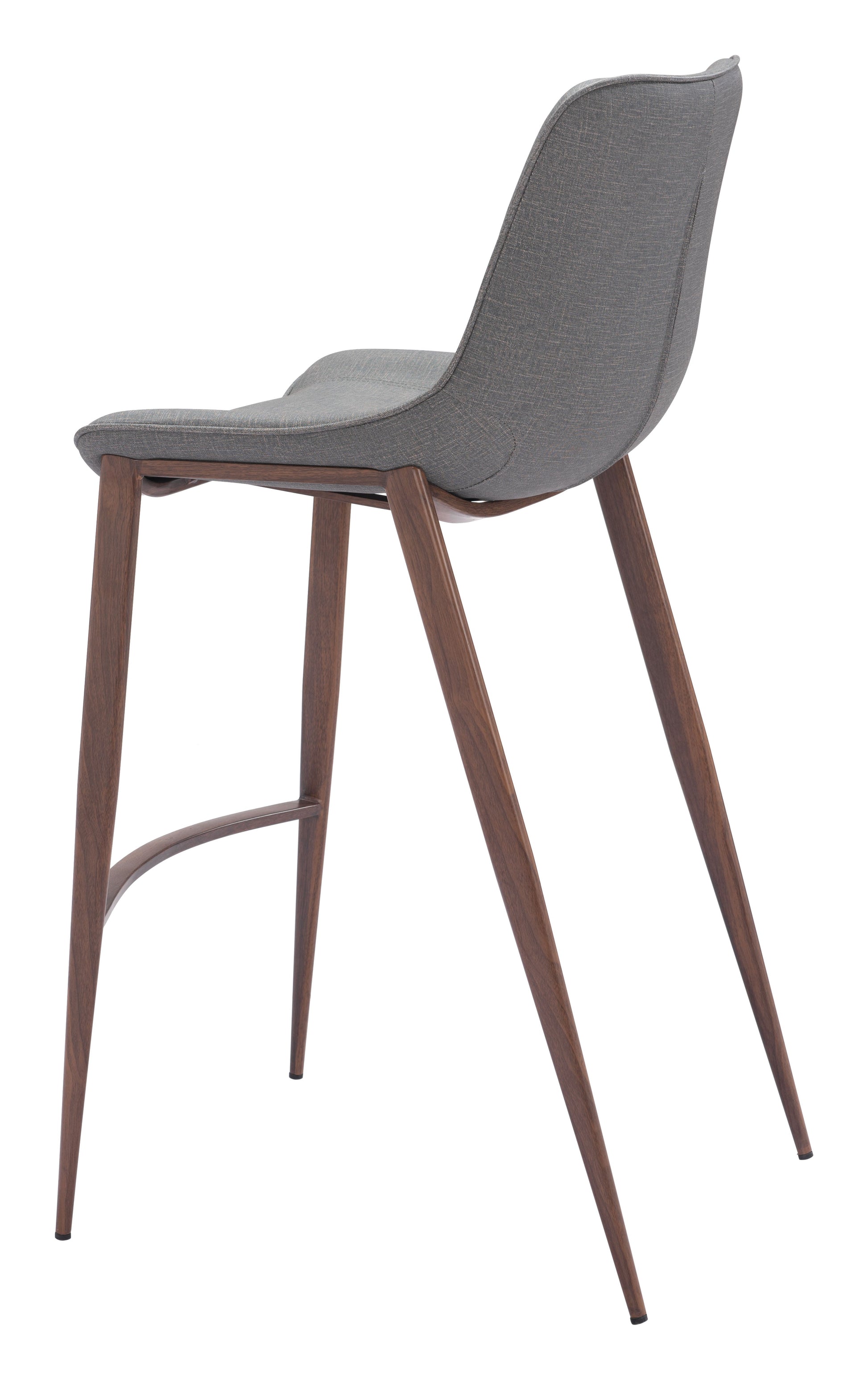 Magnus Slate Gray & Walnut Barstool (Set of 2) - Ornate Home